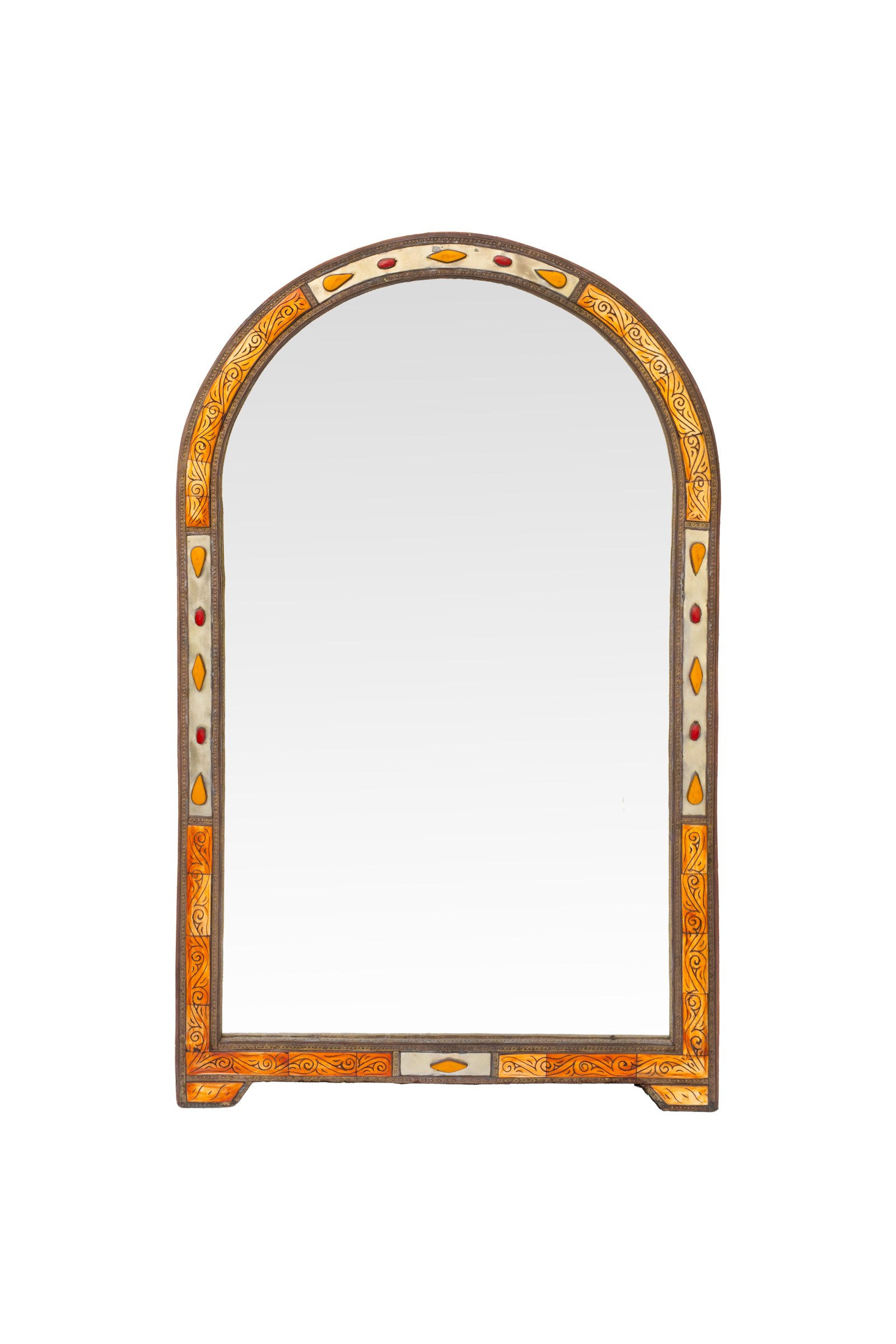Espejo Marroquí con incrustaciones de hueso.