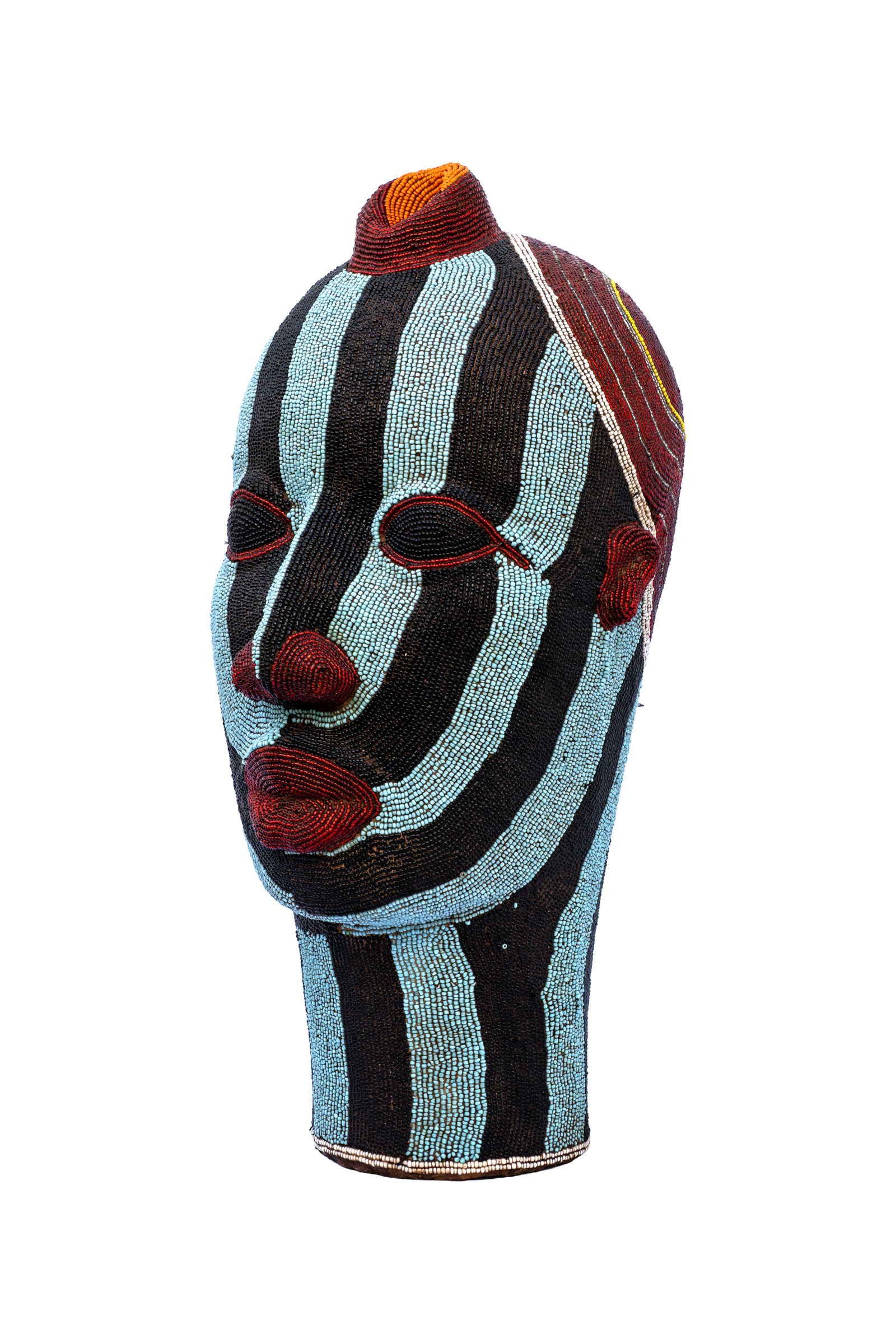 Mascara Bamileke con cuentas - 46 Cm.