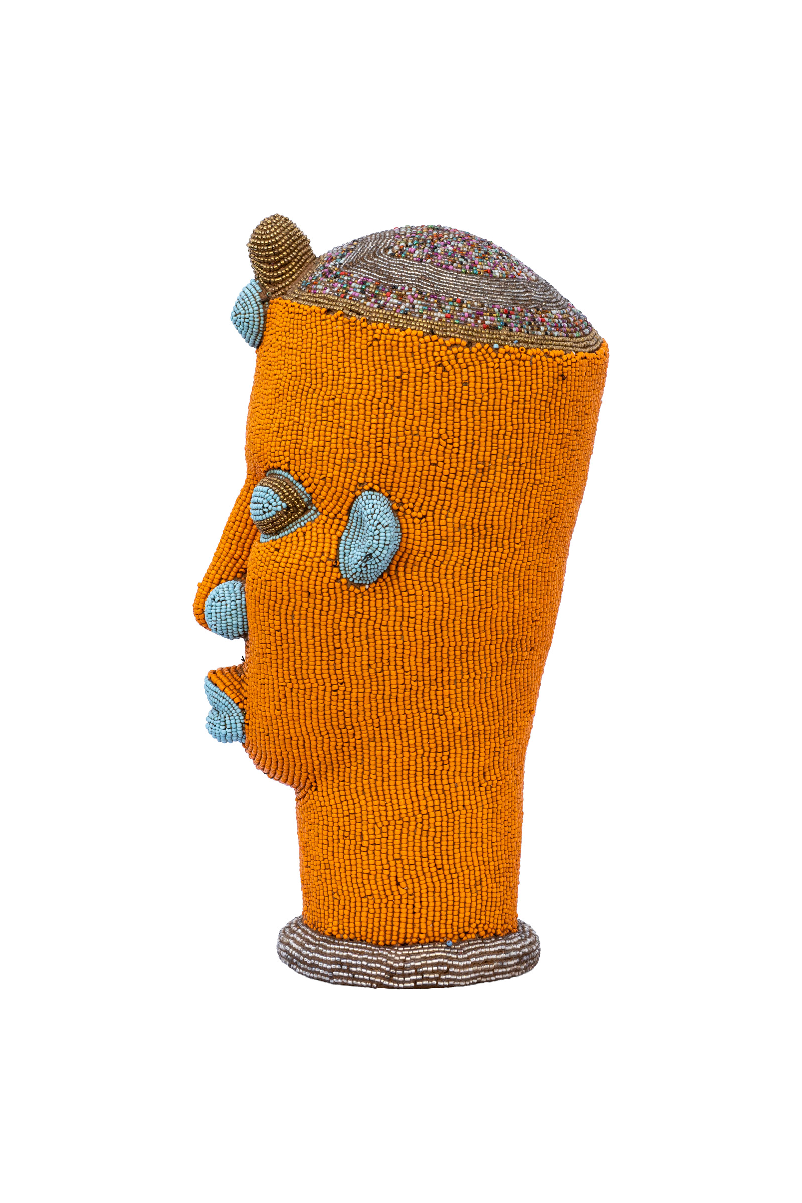 Mascara Bamileke con cuentas - 36 Cm.