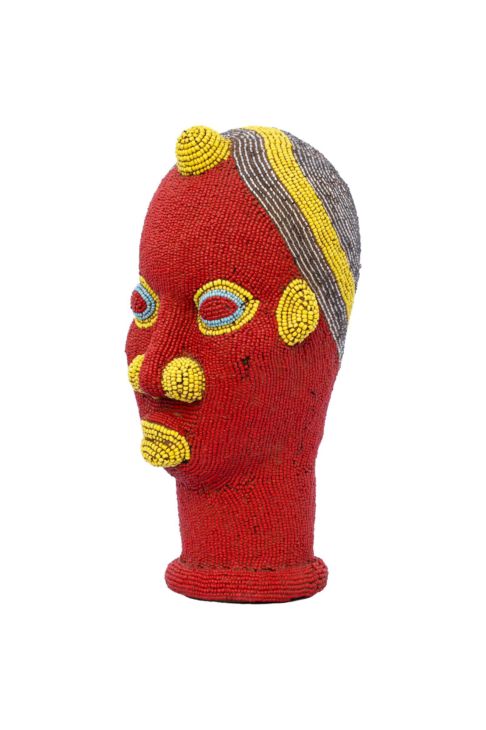 Mascara Bamileke con cuentas - 28 Cm.