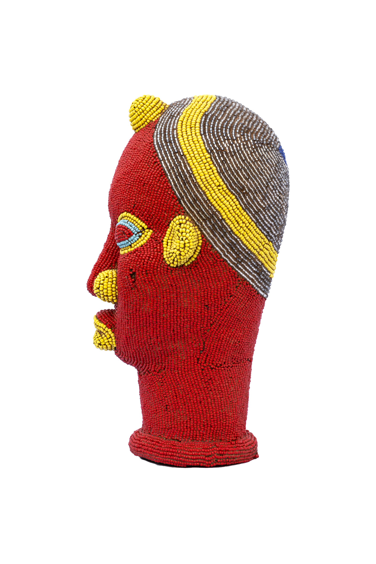 Mascara Bamileke con cuentas - 28 Cm.