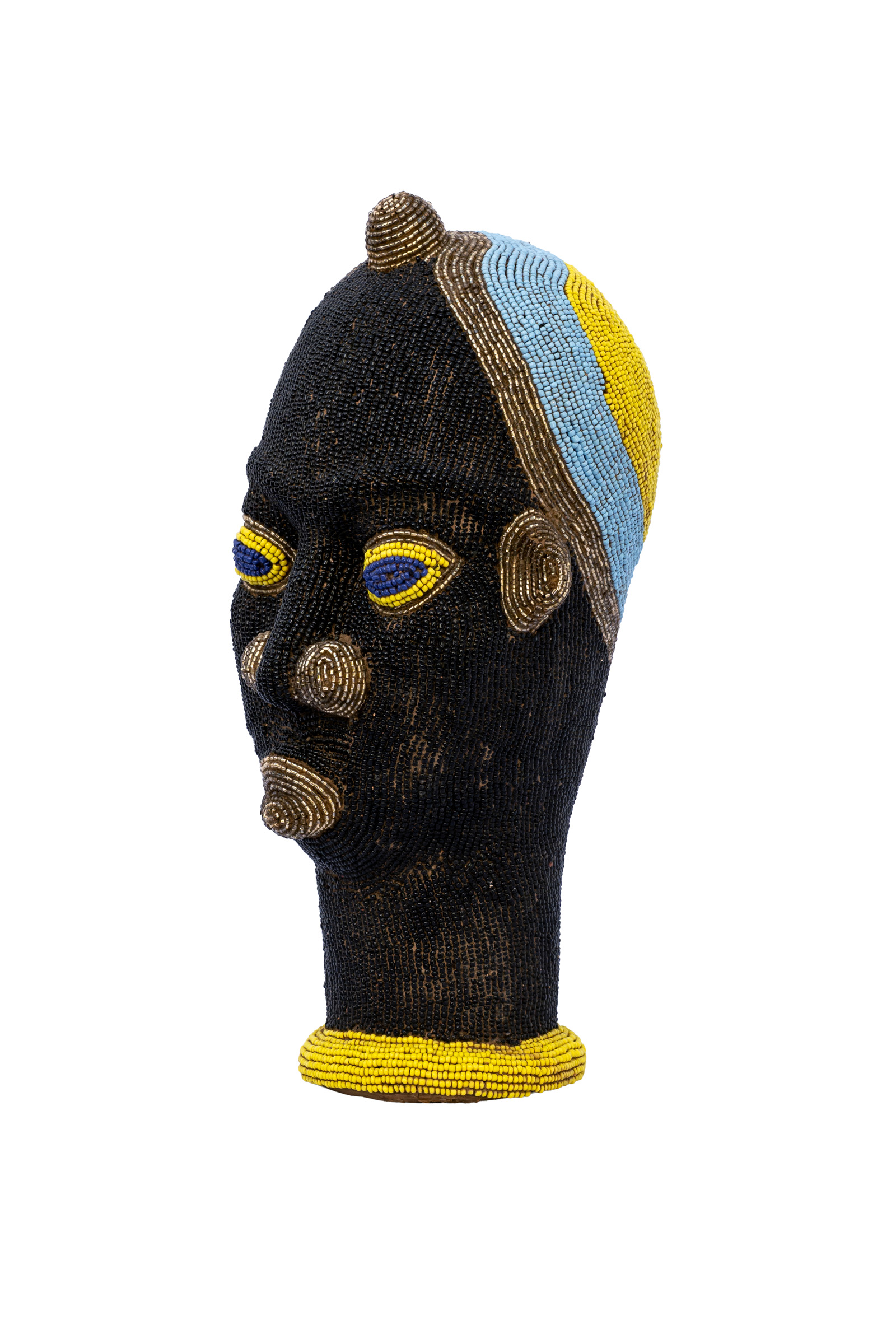 Mascara Bamileke con cuentas - 28 Cm.