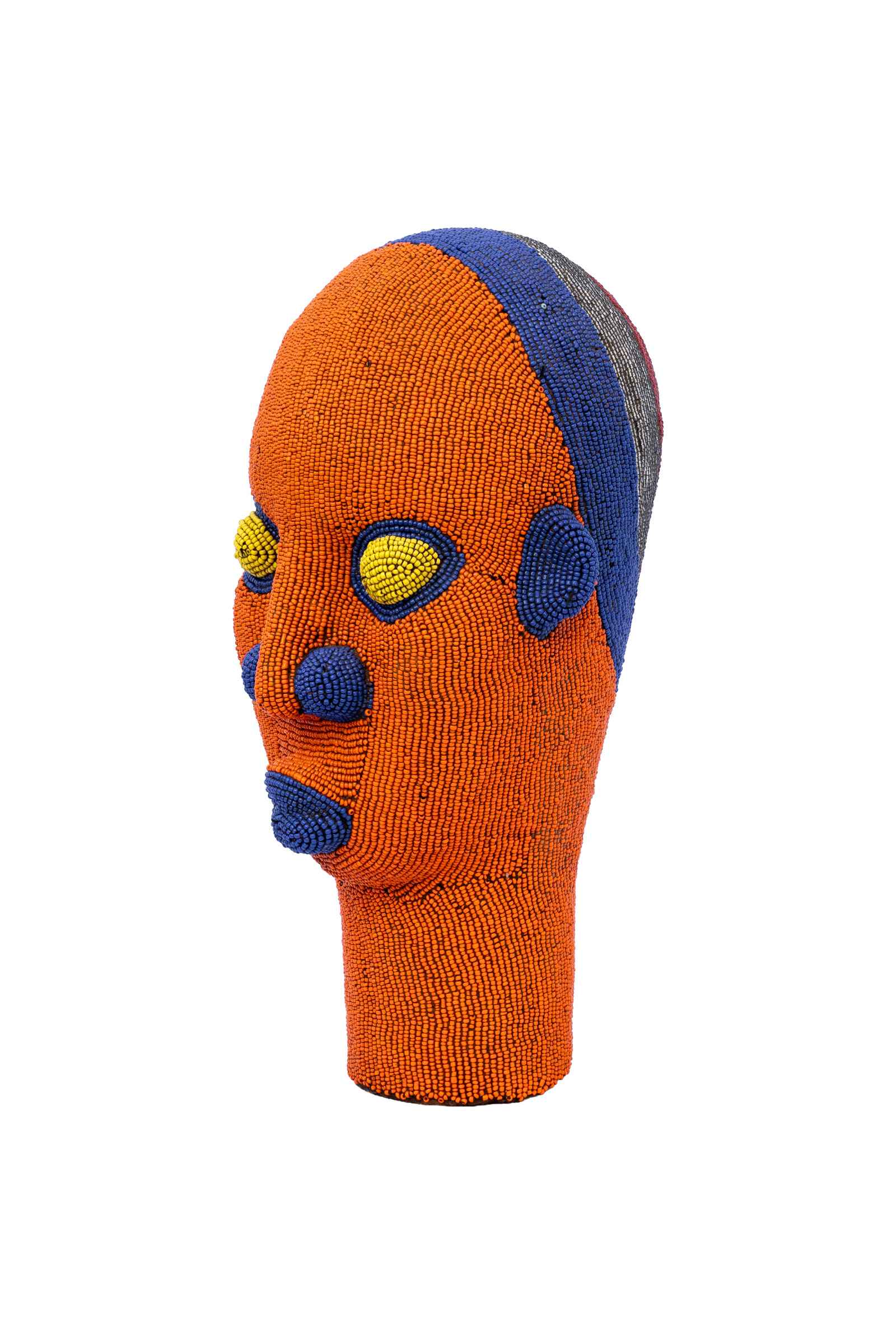 Mascara Bamileke con cuentas - 33 Cm.