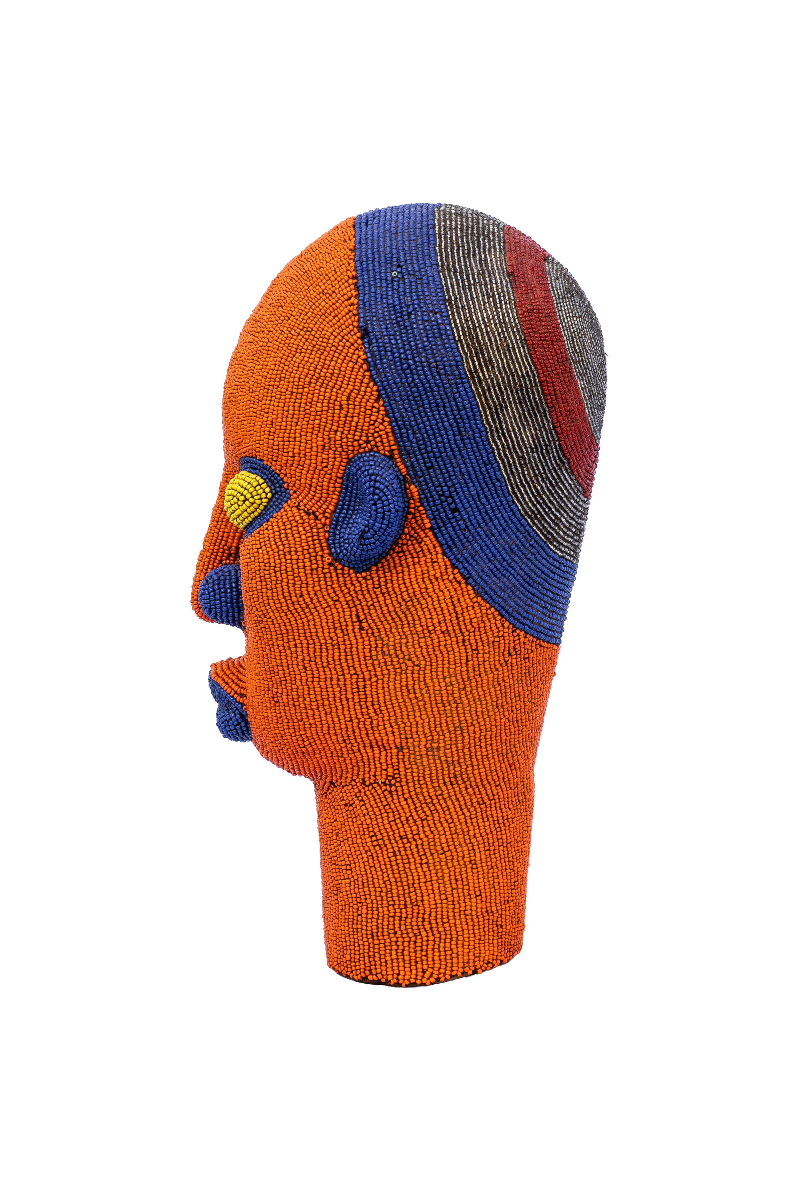 Mascara Bamileke con cuentas - 33 Cm.