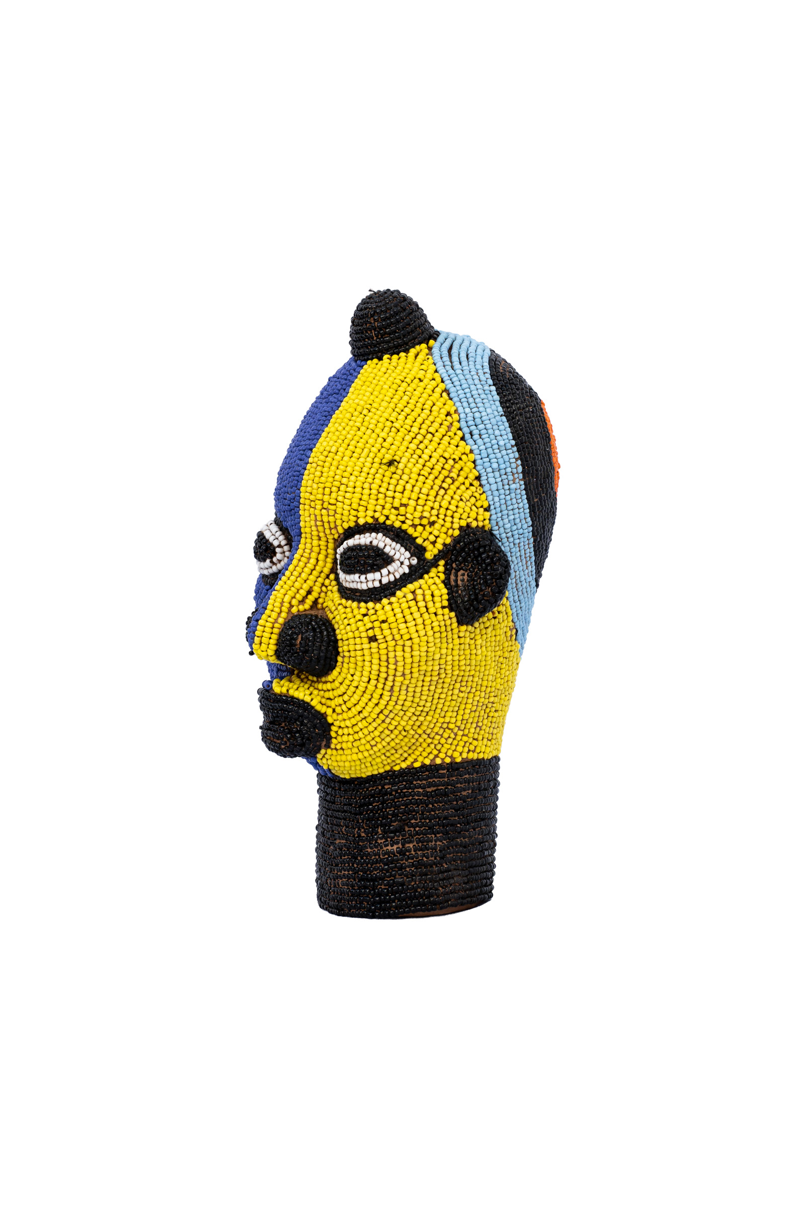 Mascara Bamileke con cuentas - 18 Cm.