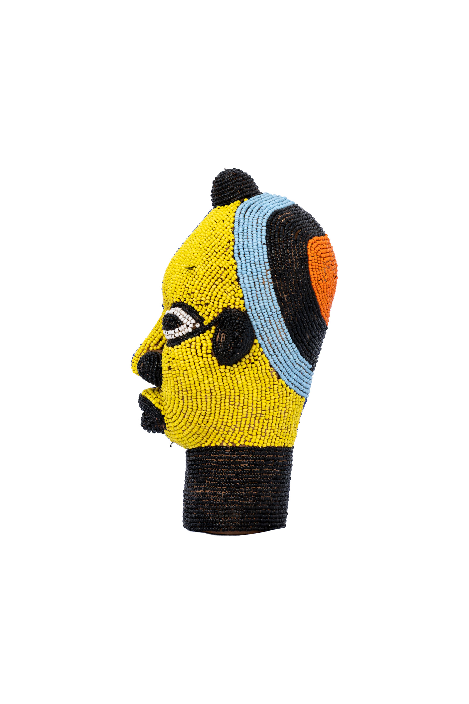 Mascara Bamileke con cuentas - 18 Cm.