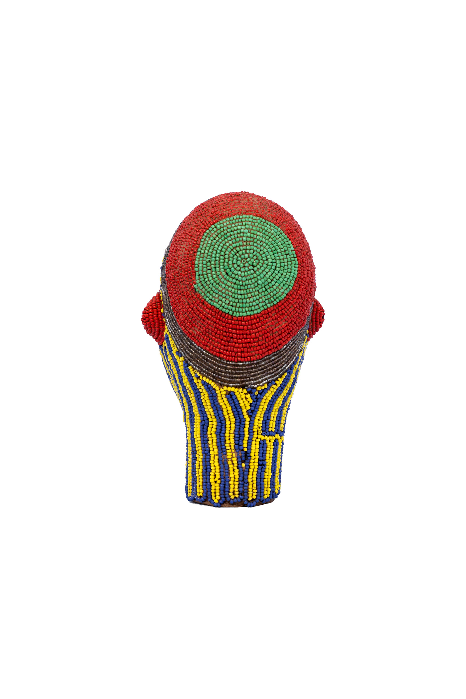 Mascara Bamileke con cuentas - 18 Cm.