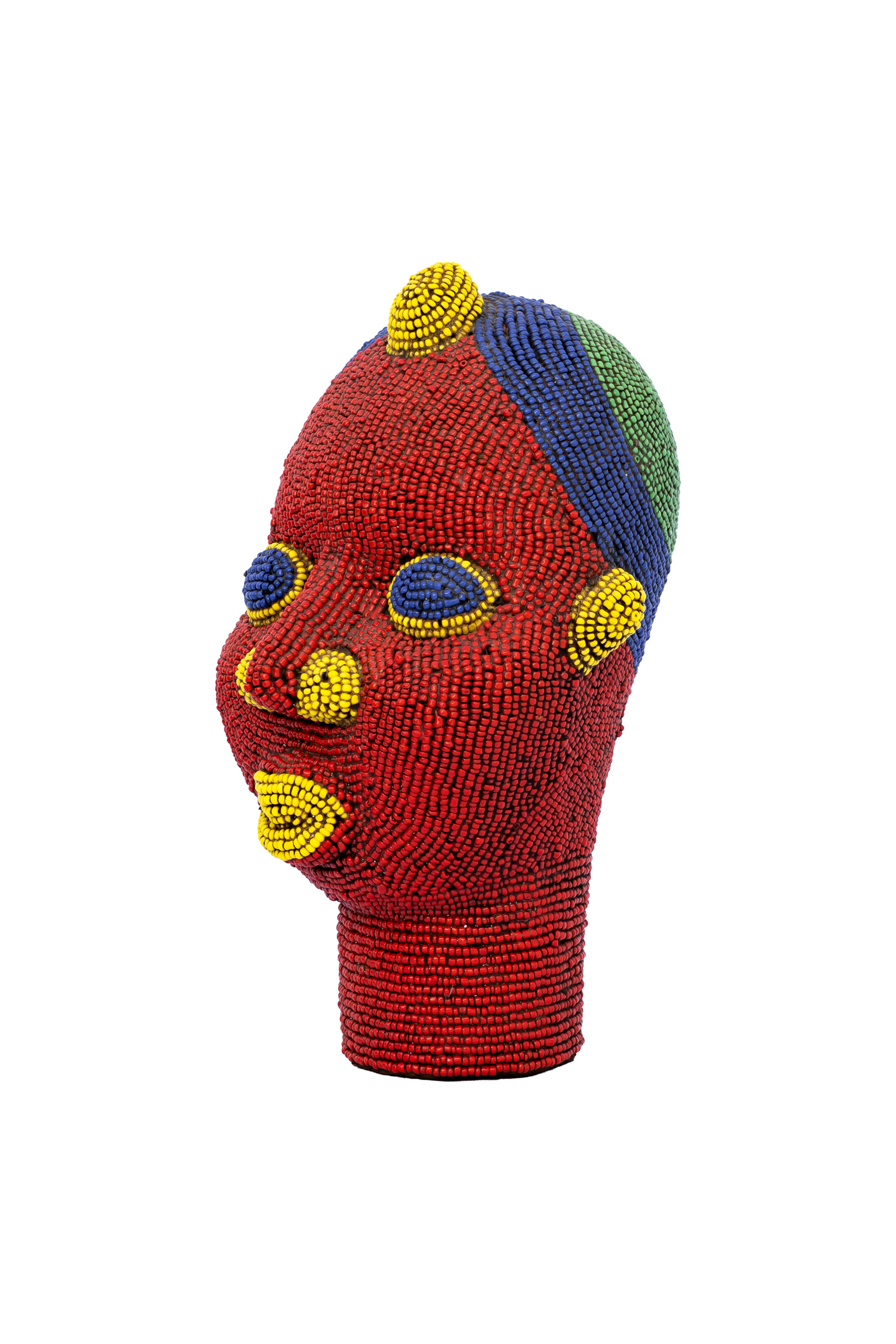 Mascara Bamileke con cuentas - 22 Cm.