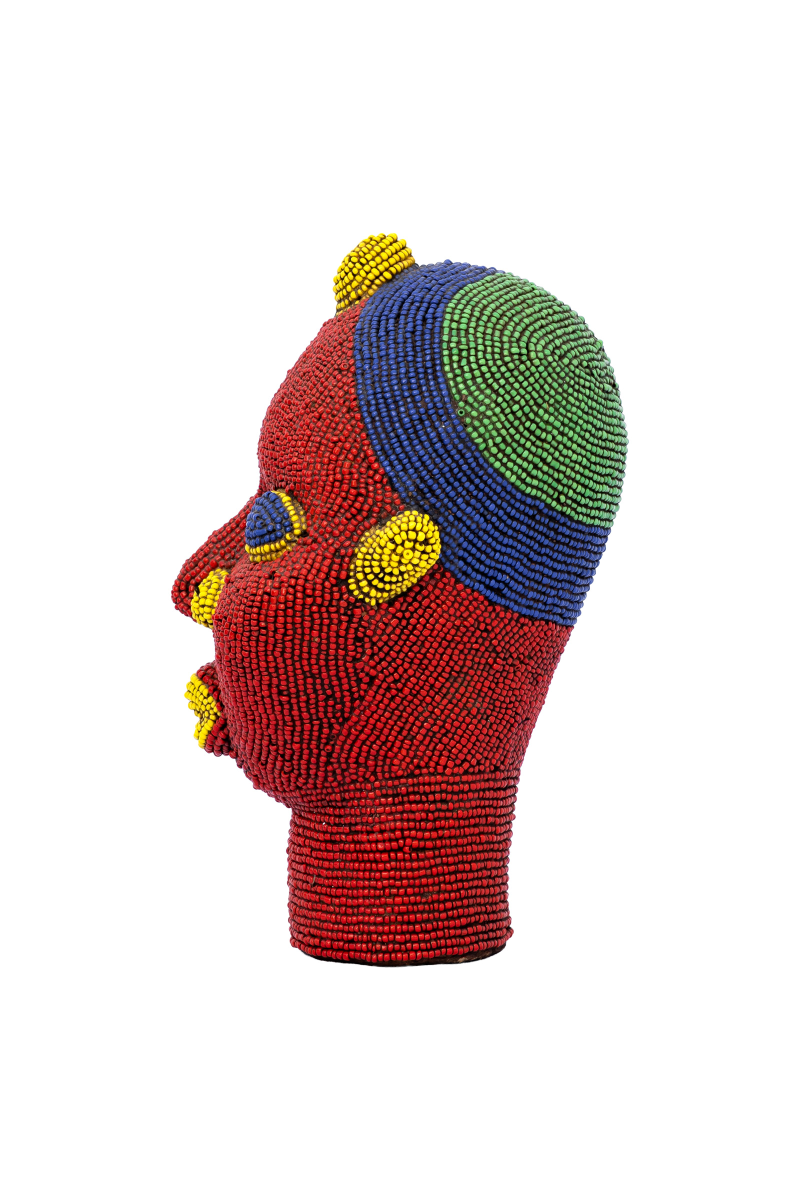 Mascara Bamileke con cuentas - 22 Cm.