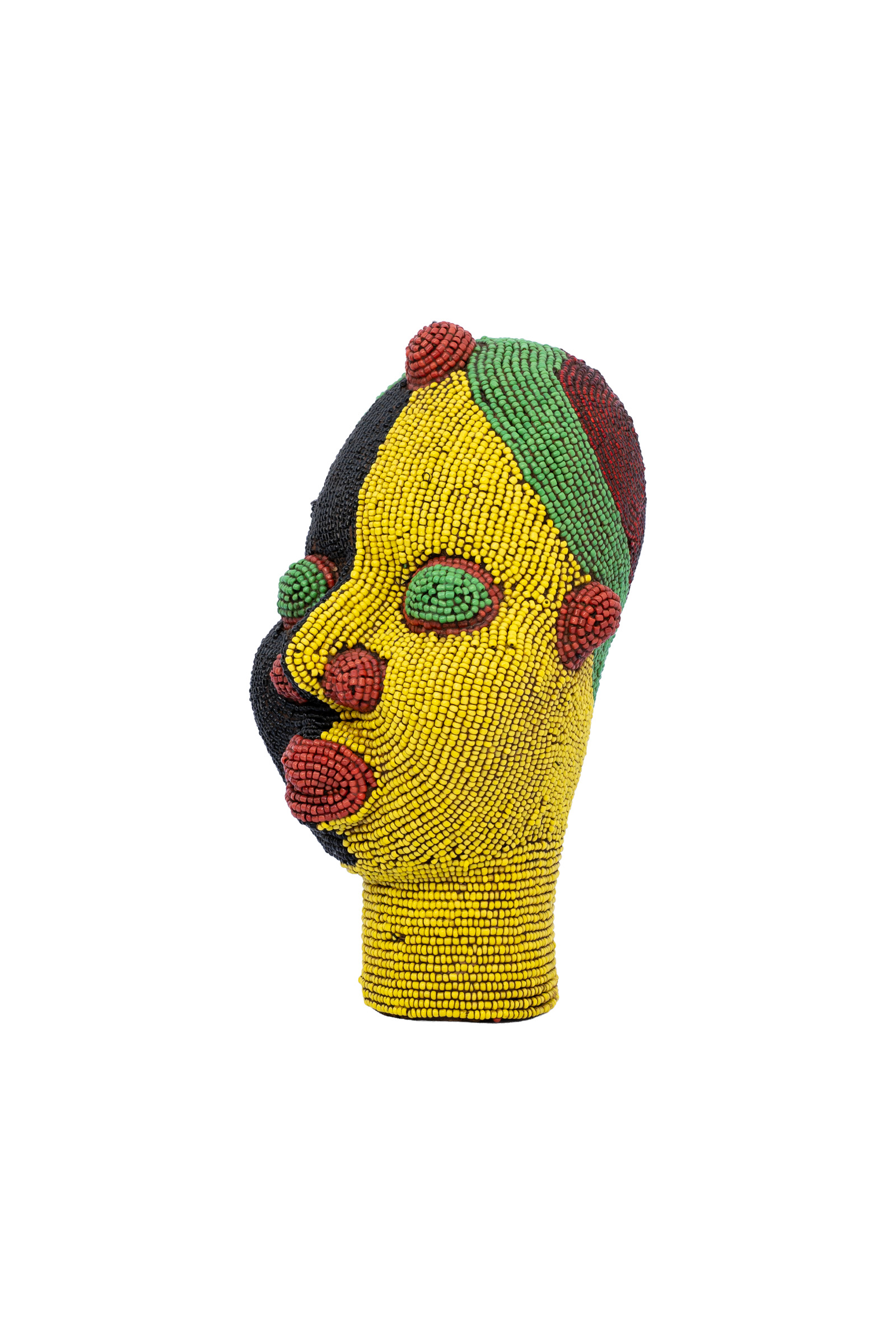 Mascara Bamileke con cuentas - 22 Cm.