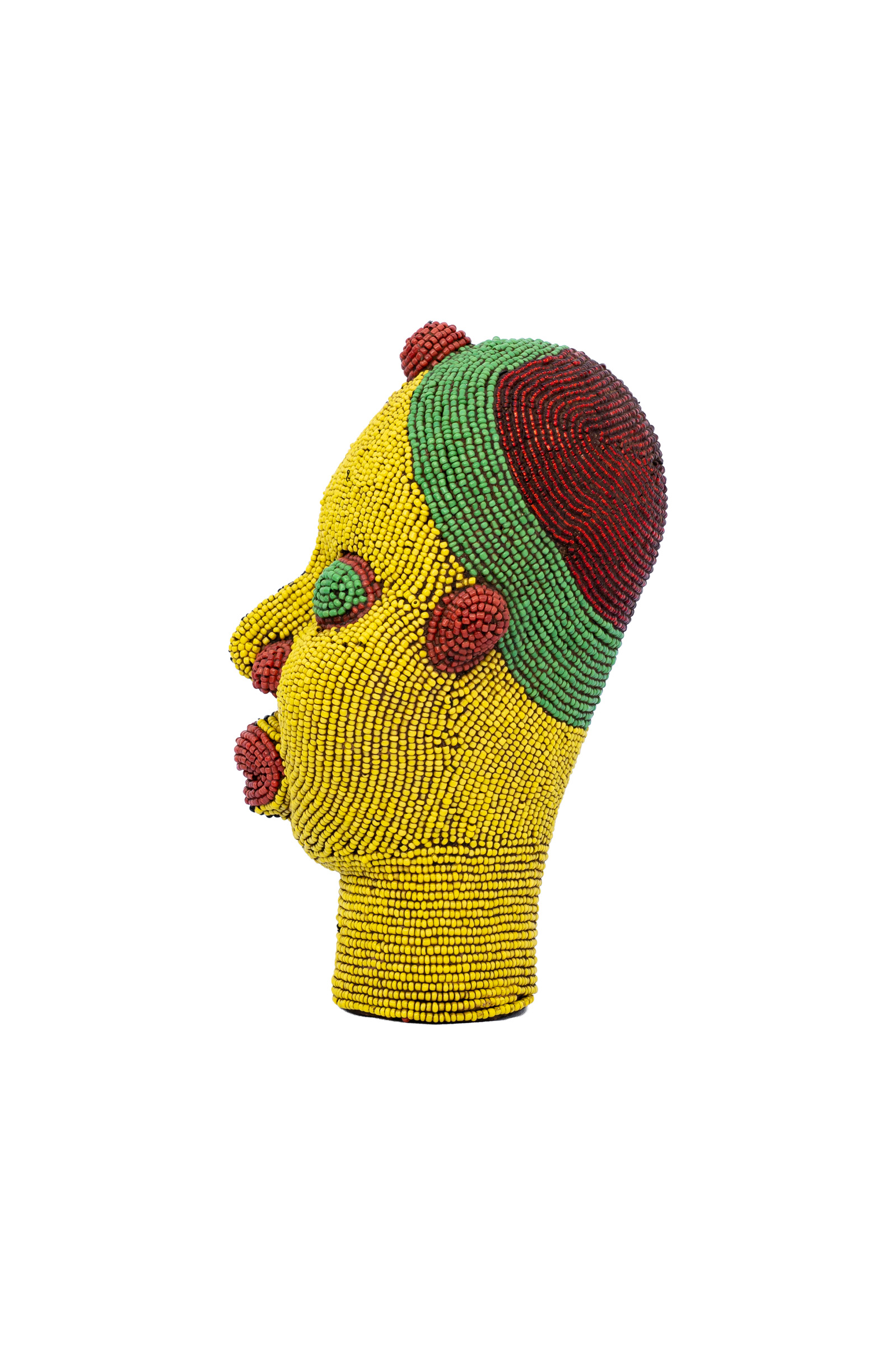 Mascara Bamileke con cuentas - 22 Cm.