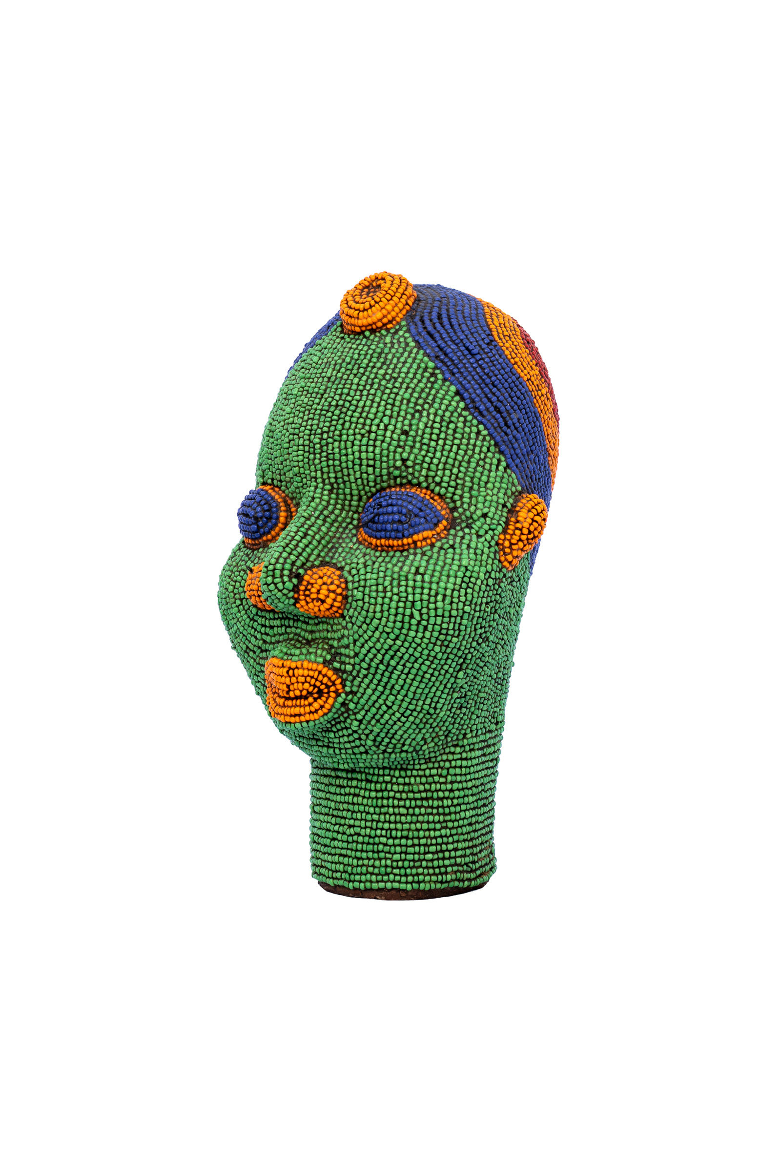 Mascara Bamileke con cuentas - 22 Cm.