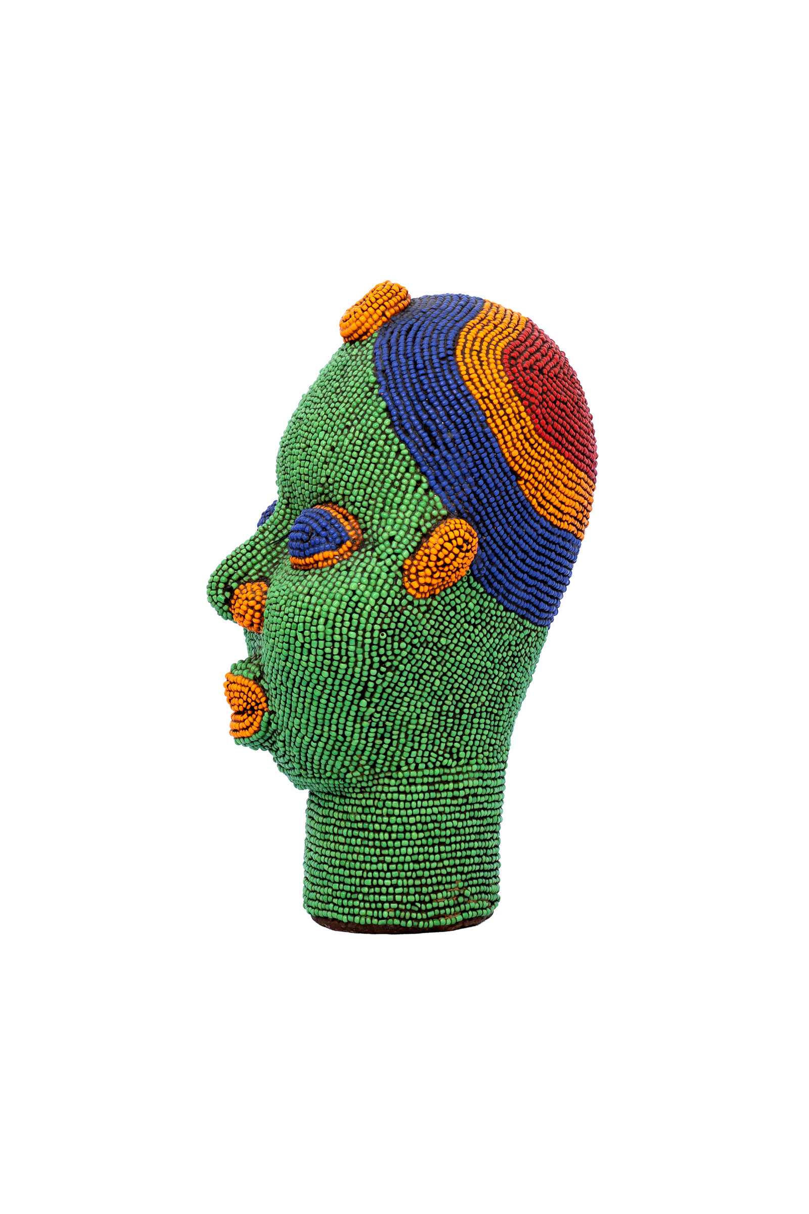 Mascara Bamileke con cuentas - 22 Cm.