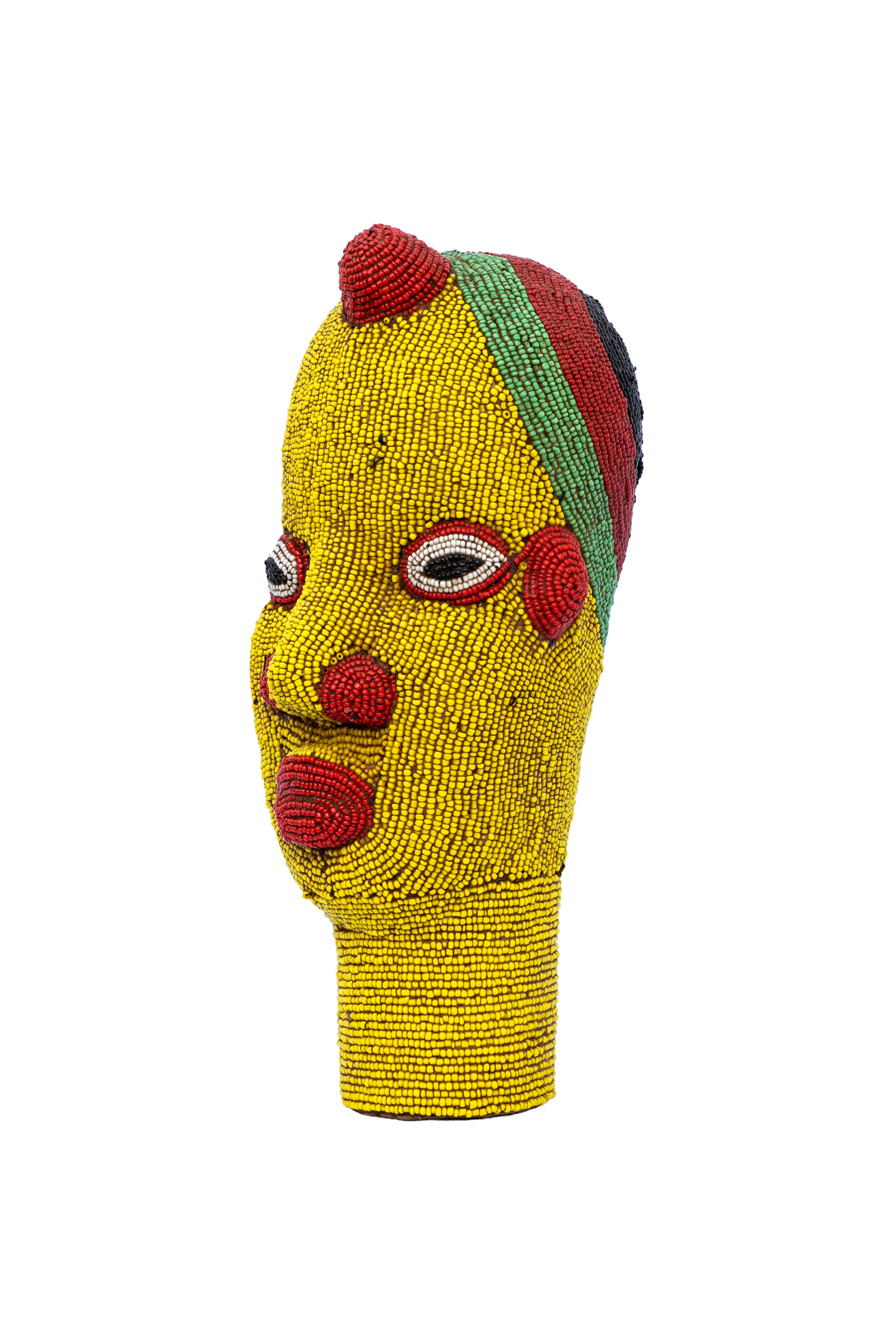 Mascara Bamileke con cuentas - 28 Cm.