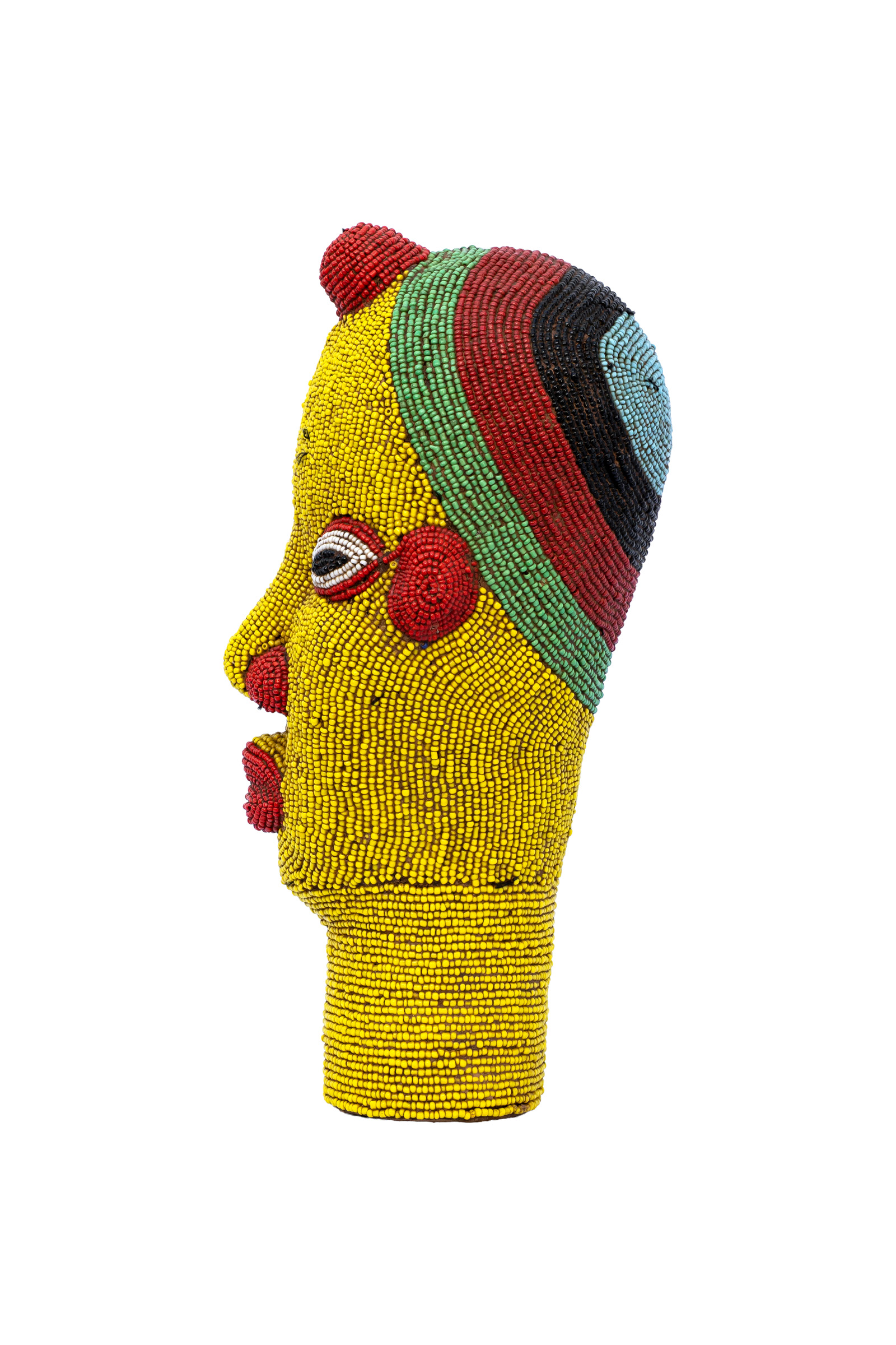 Mascara Bamileke con cuentas - 28 Cm.