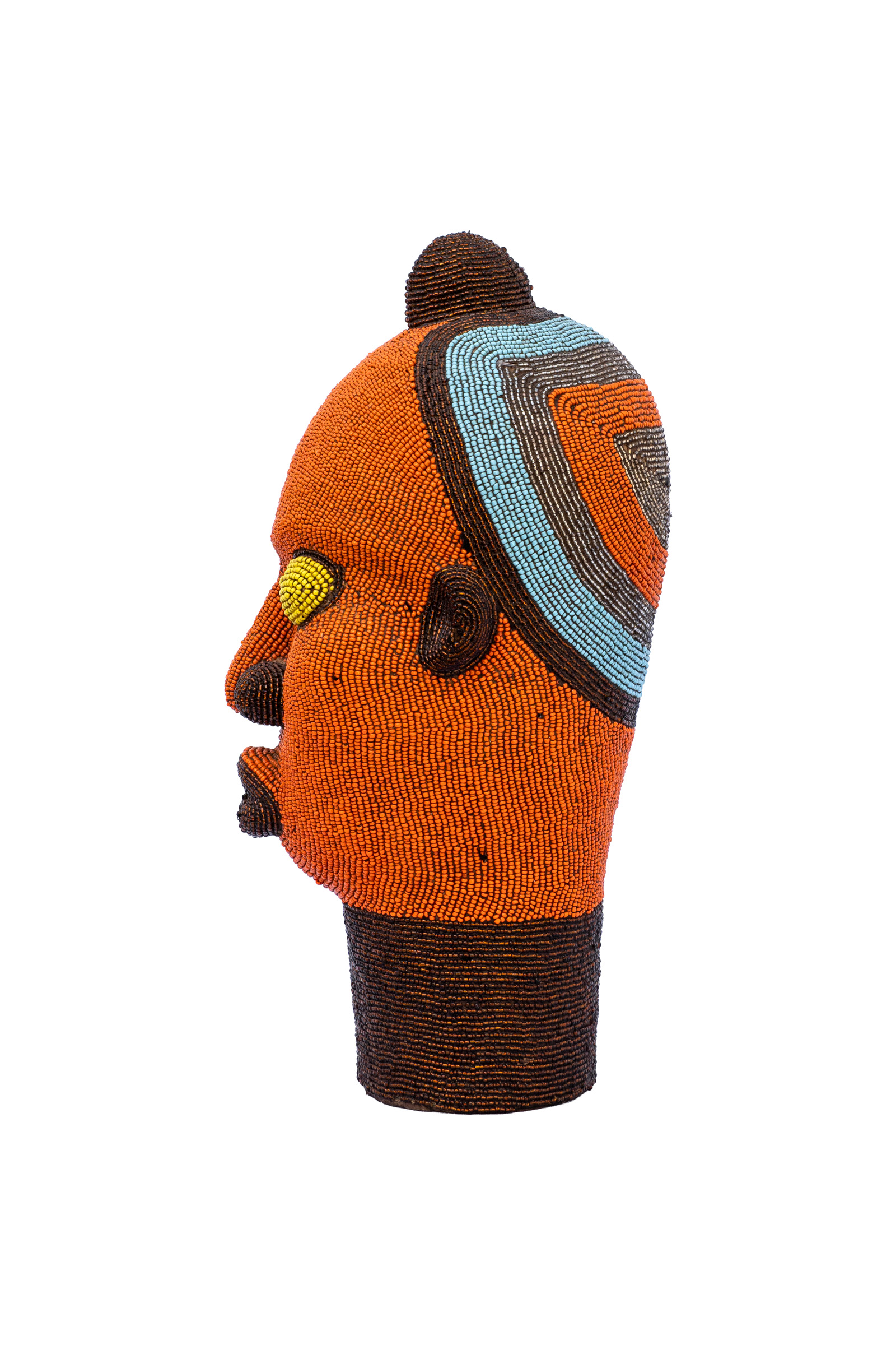 Mascara Bamileke con cuentas - 33 Cm.