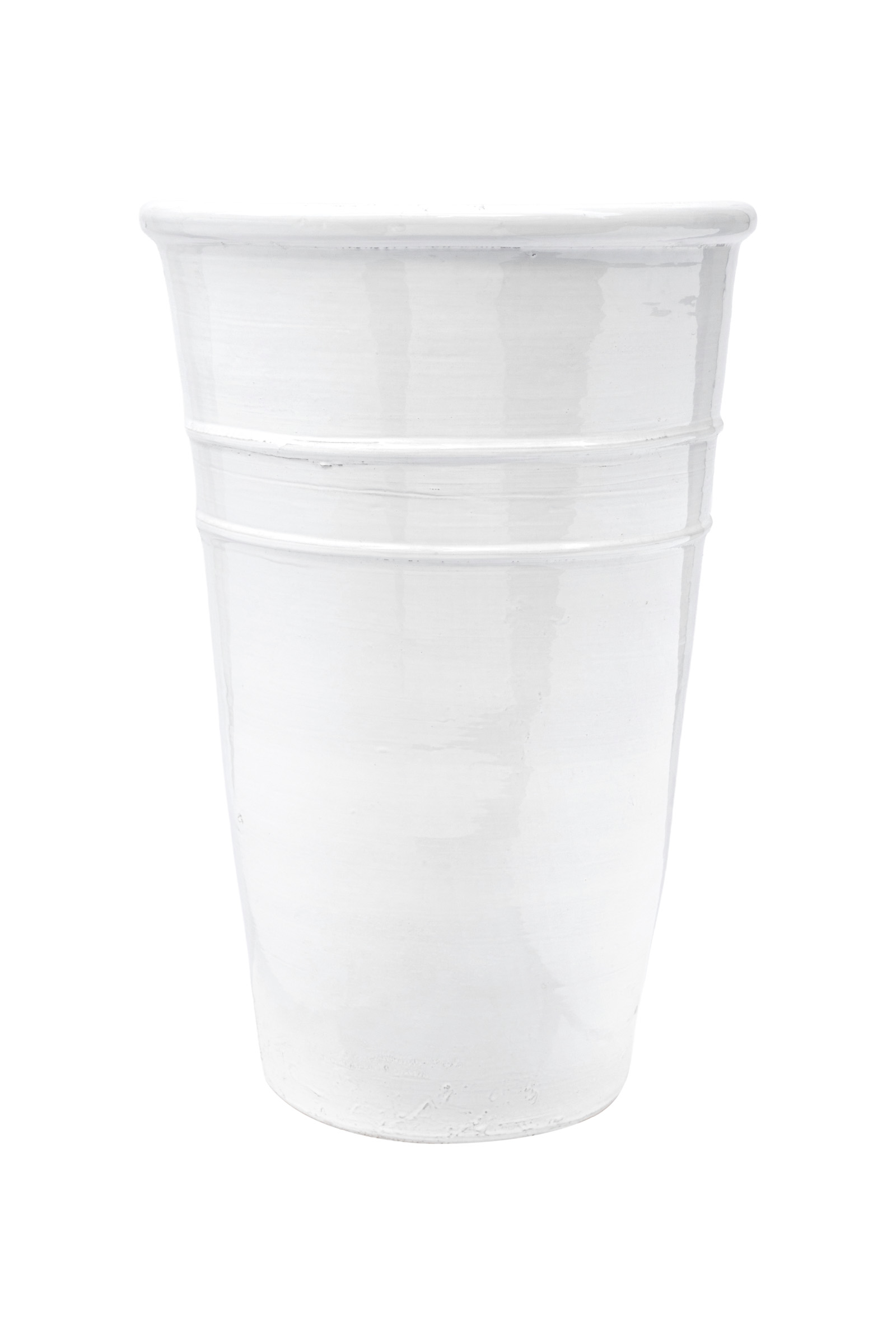 Matera alta en cerámica Marroquí - Blanco.