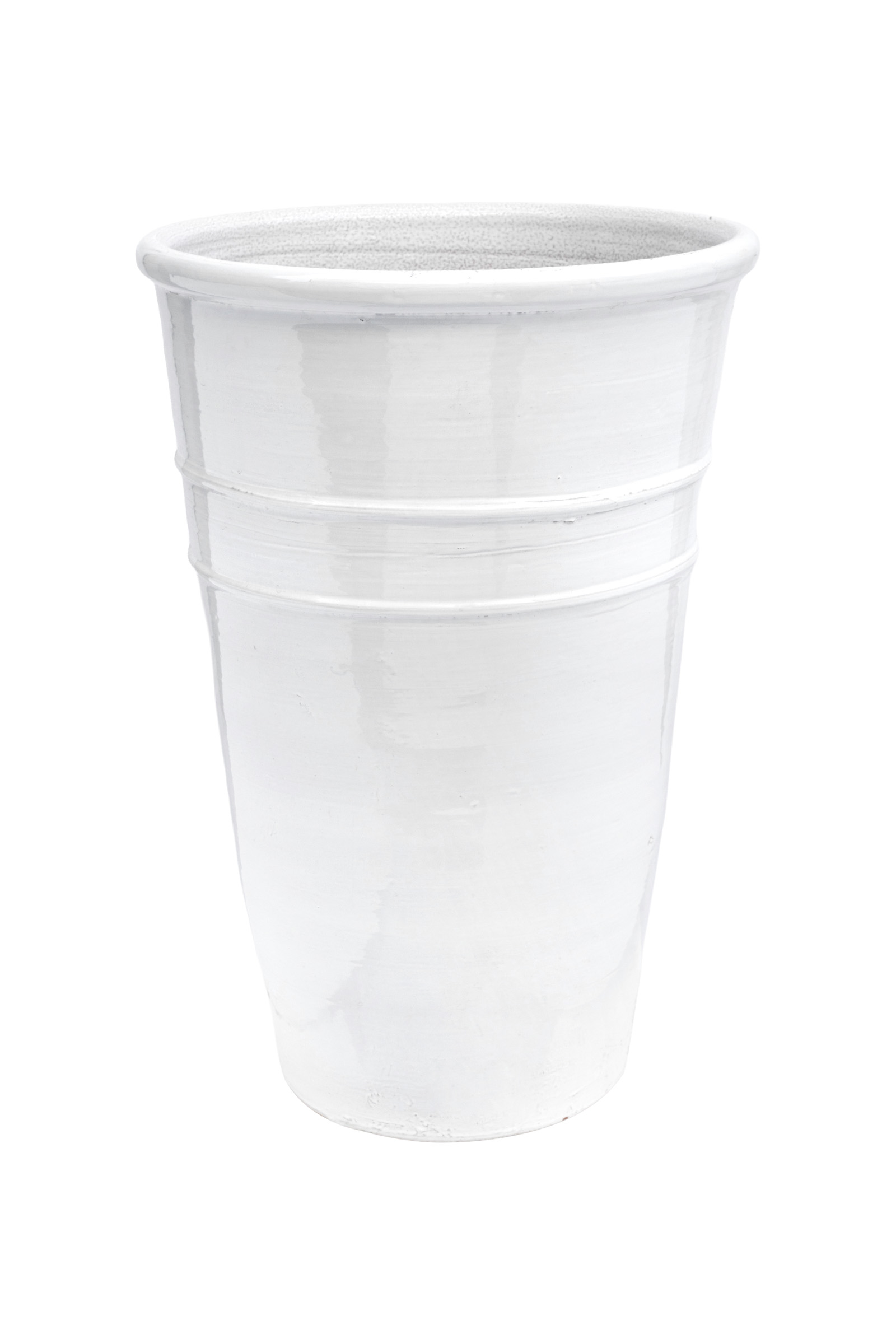 Matera alta en cerámica Marroquí - Blanco.