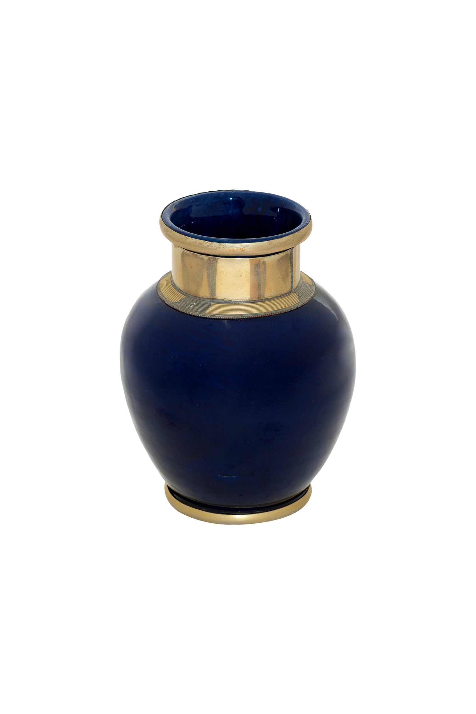 Jarrón en cerámica azul - 18 Cm.