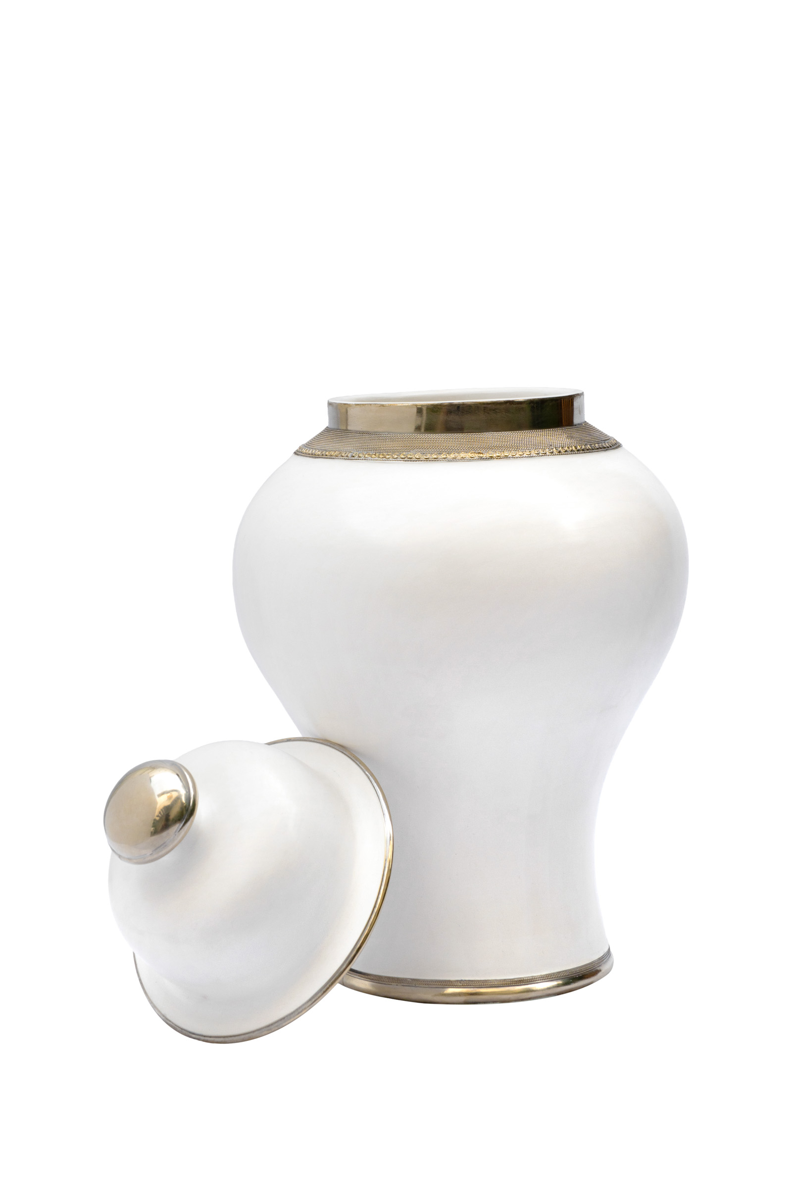 Tibor-style vase with tadelakt finish - 46 cm.
