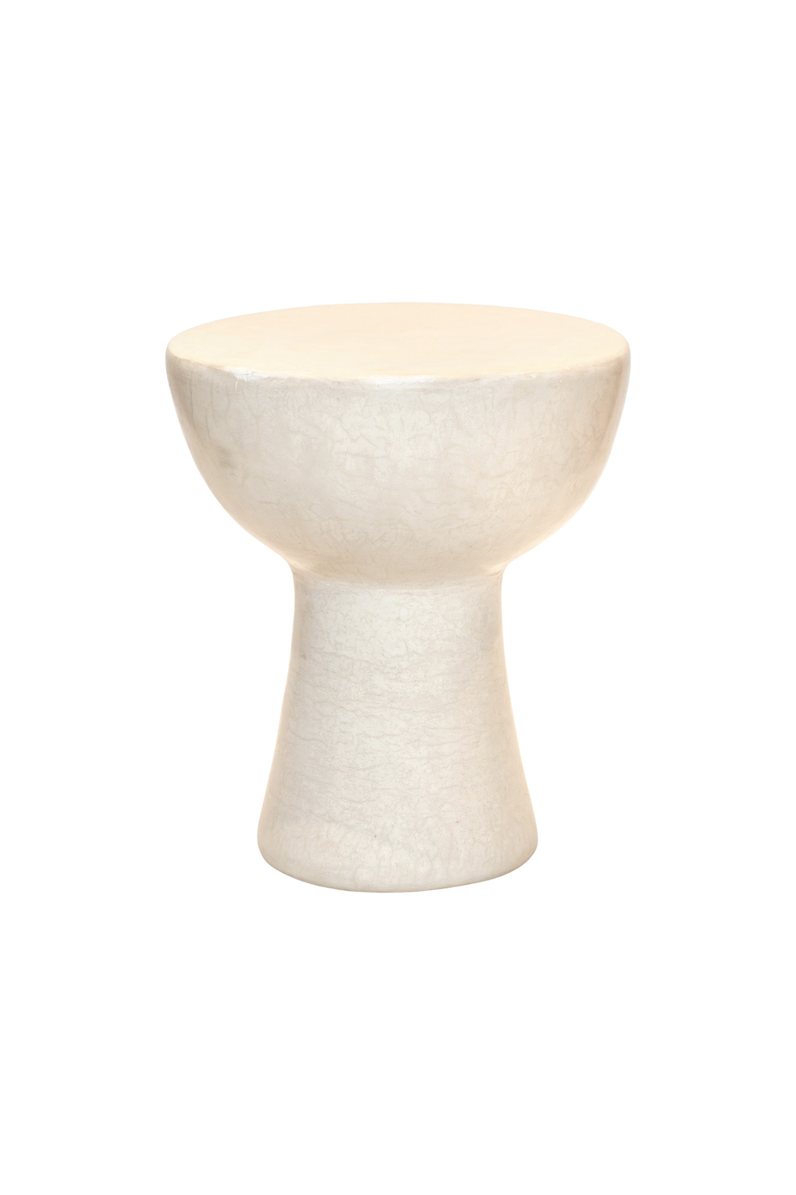 Ceramic side table with Tadelakt finish - 39 cm.