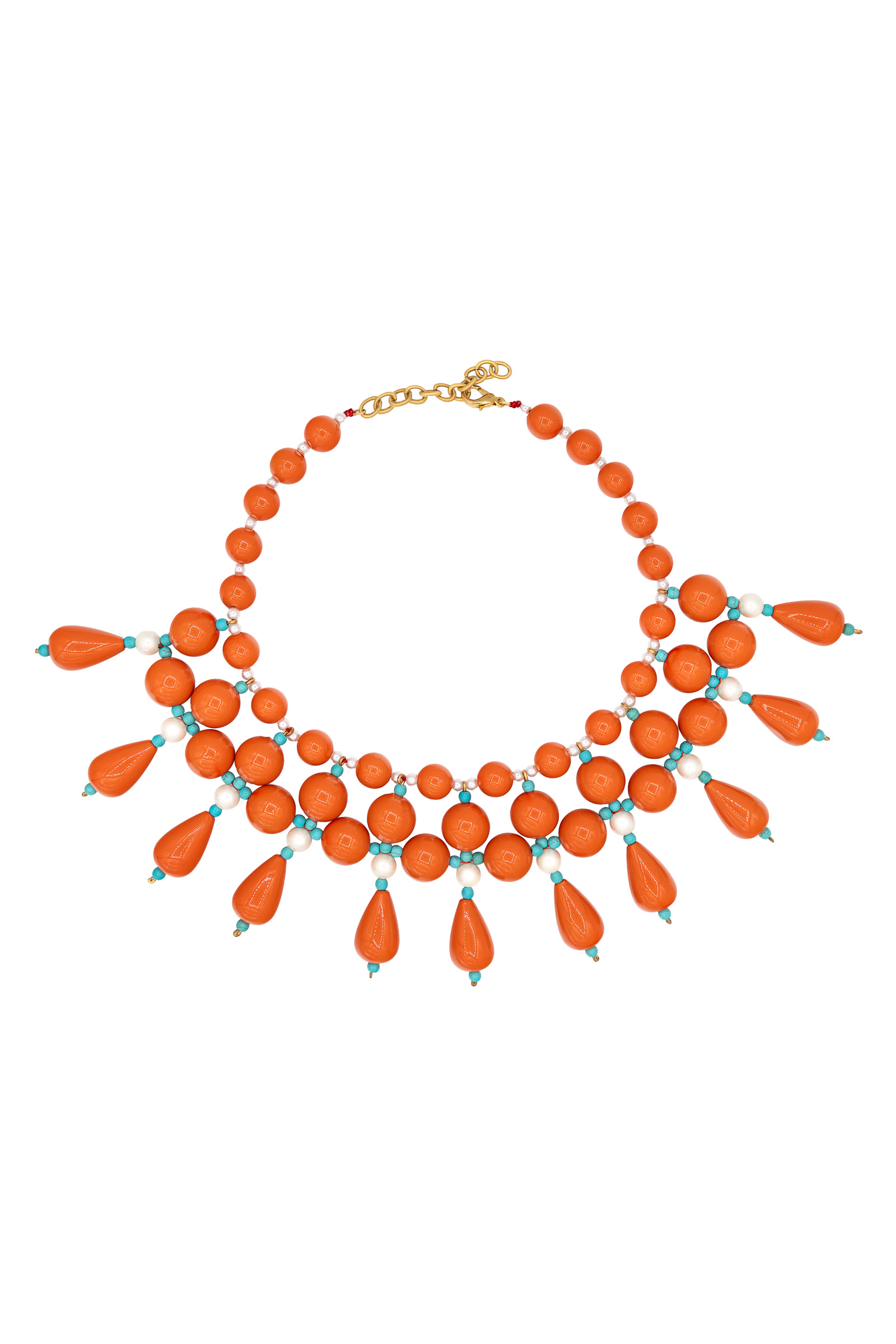 Collar verano con gotas mandarinas