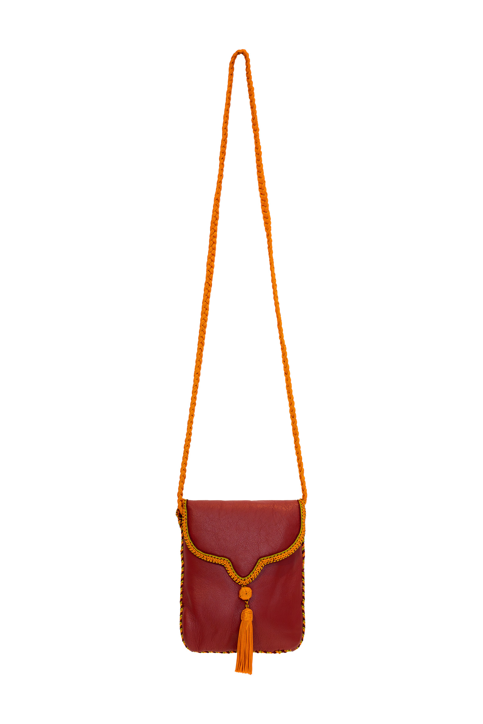 Bolso hilos de seda-rojo