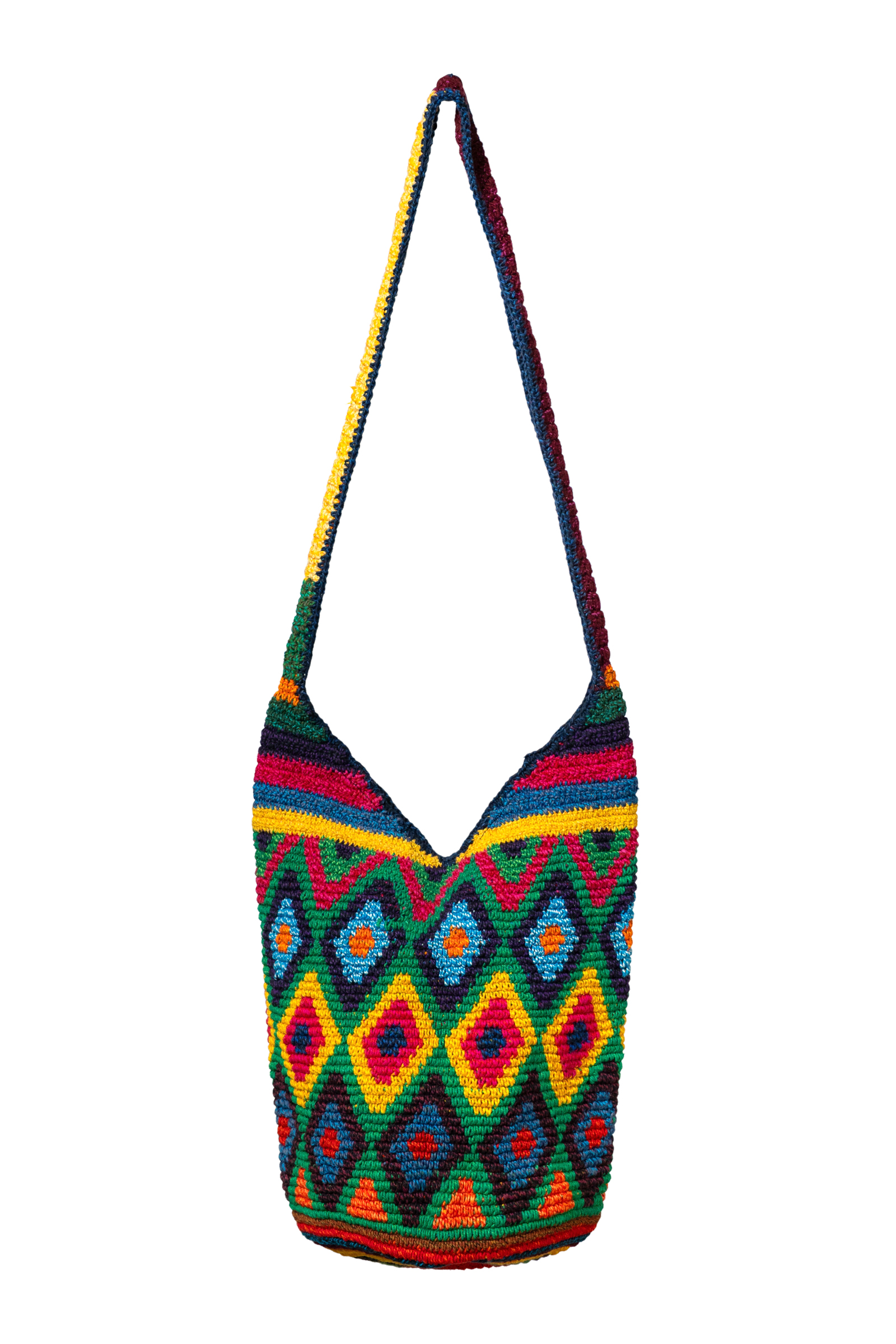Mochila tejida en algodón-Rombos