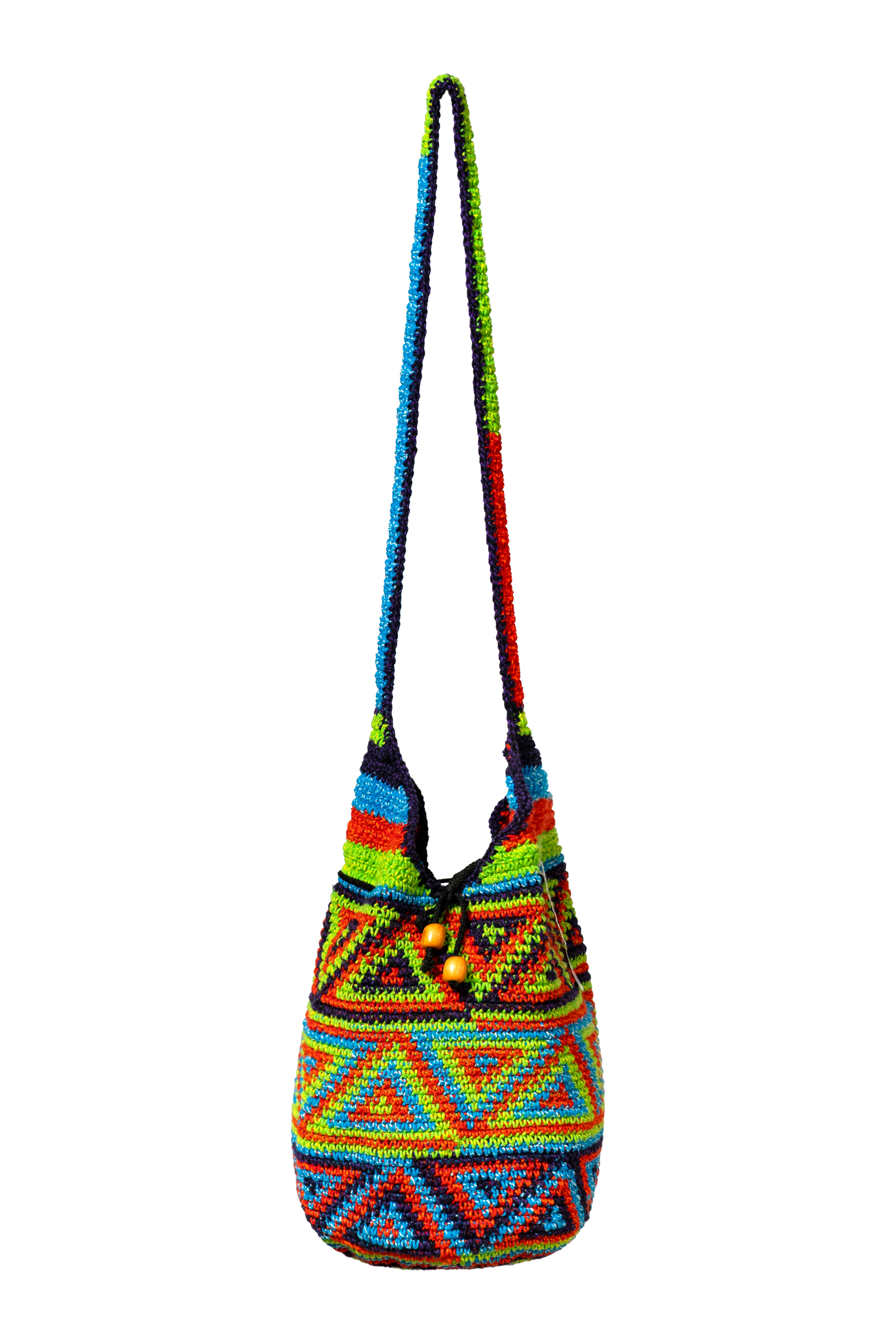 Mochila tejida en algodón-Triángulos
