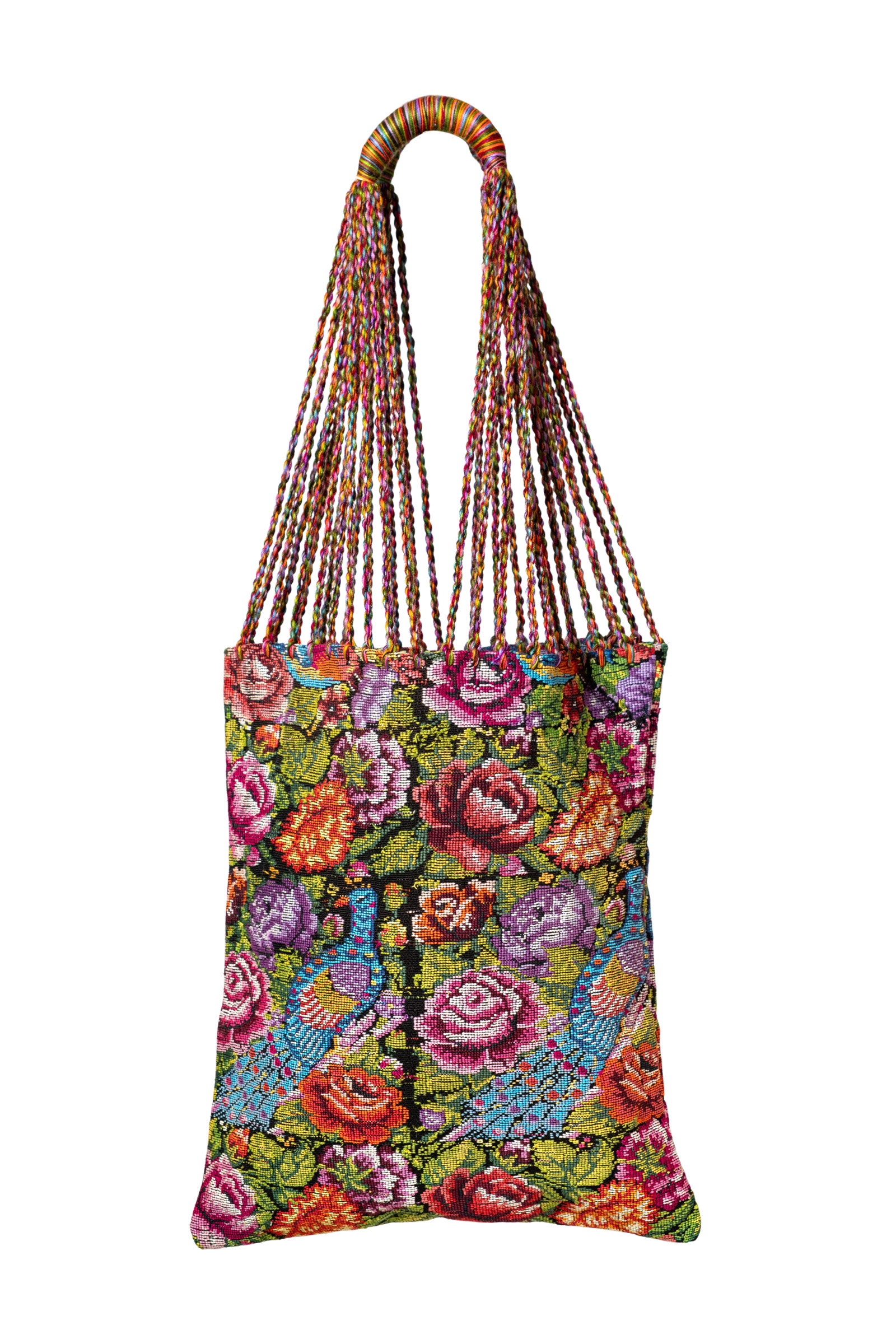 Bolso tejido en algodón-Floral