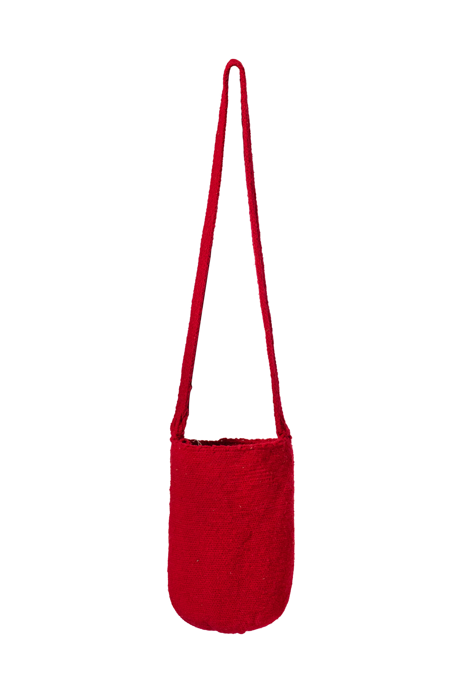 Mochila arhuaca en lana-Rojo sangre toro