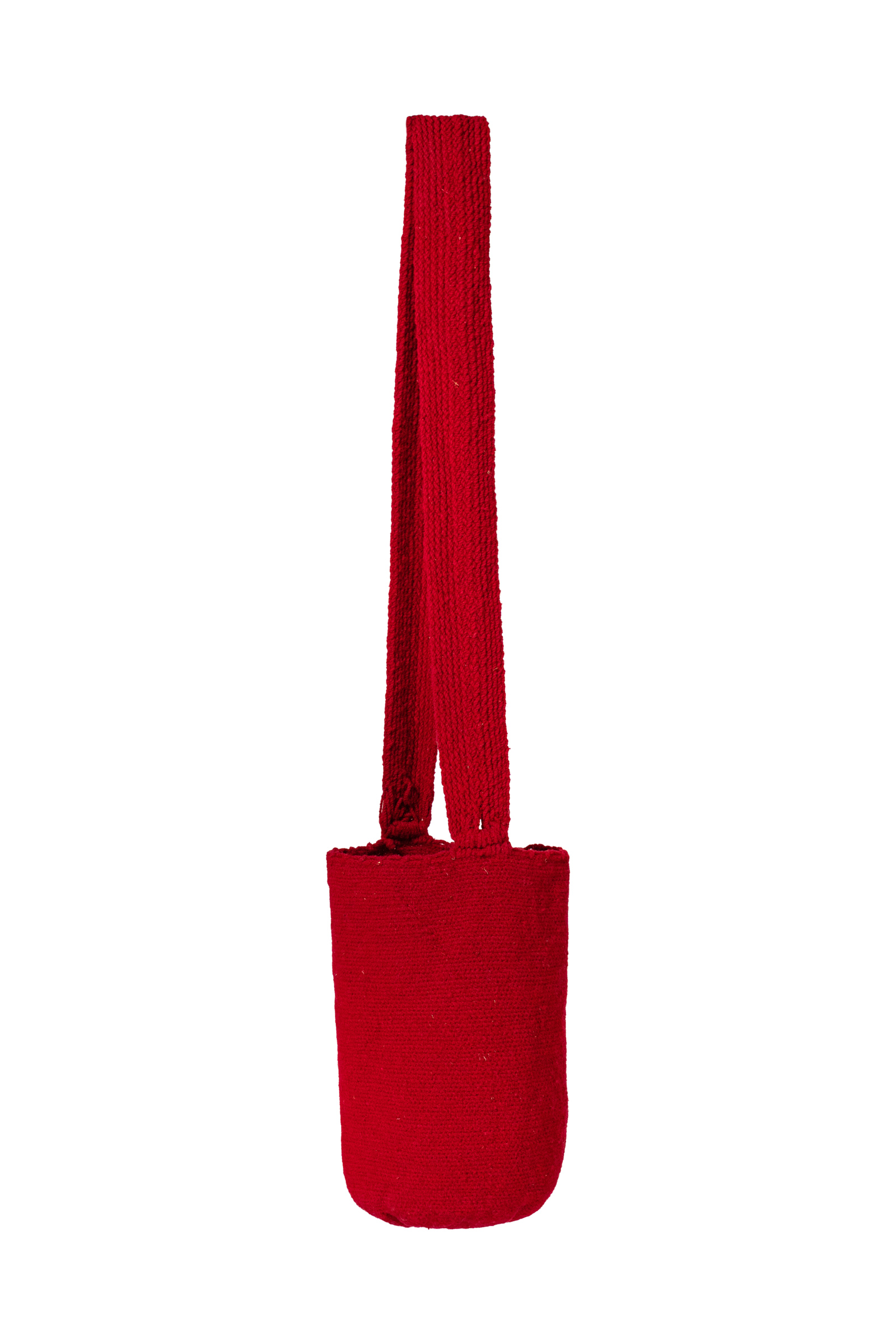 Mochila arhuaca en lana-Rojo sangre toro
