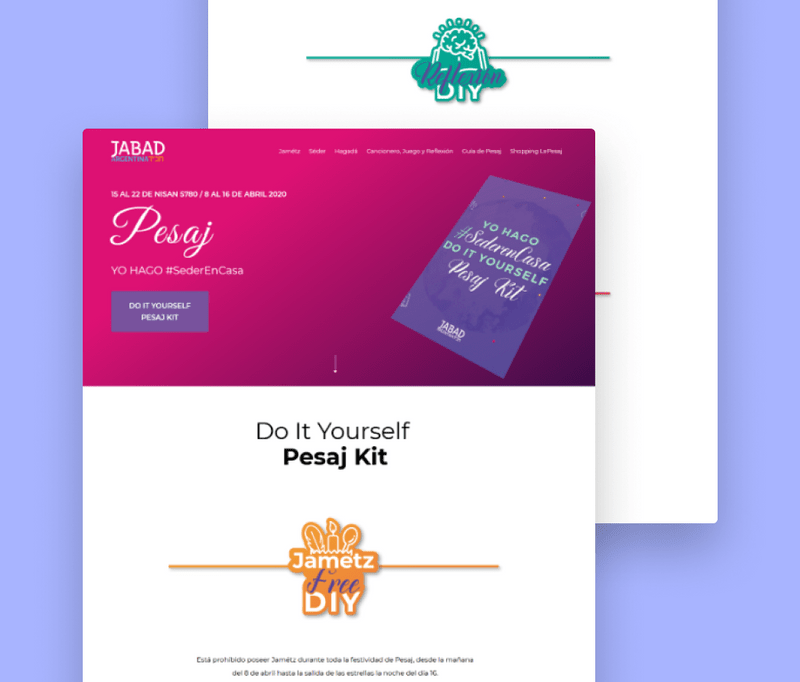 A mockup of a project