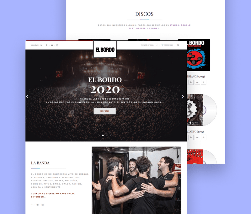 A mockup of a project