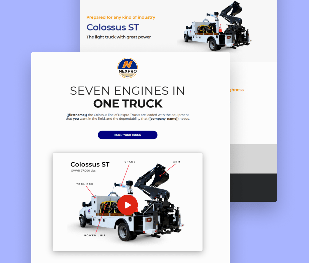 A mockup of a project