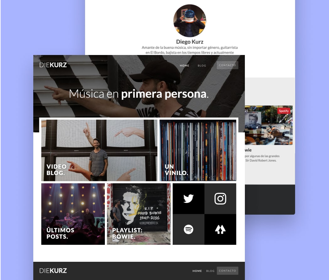 A mockup of a project