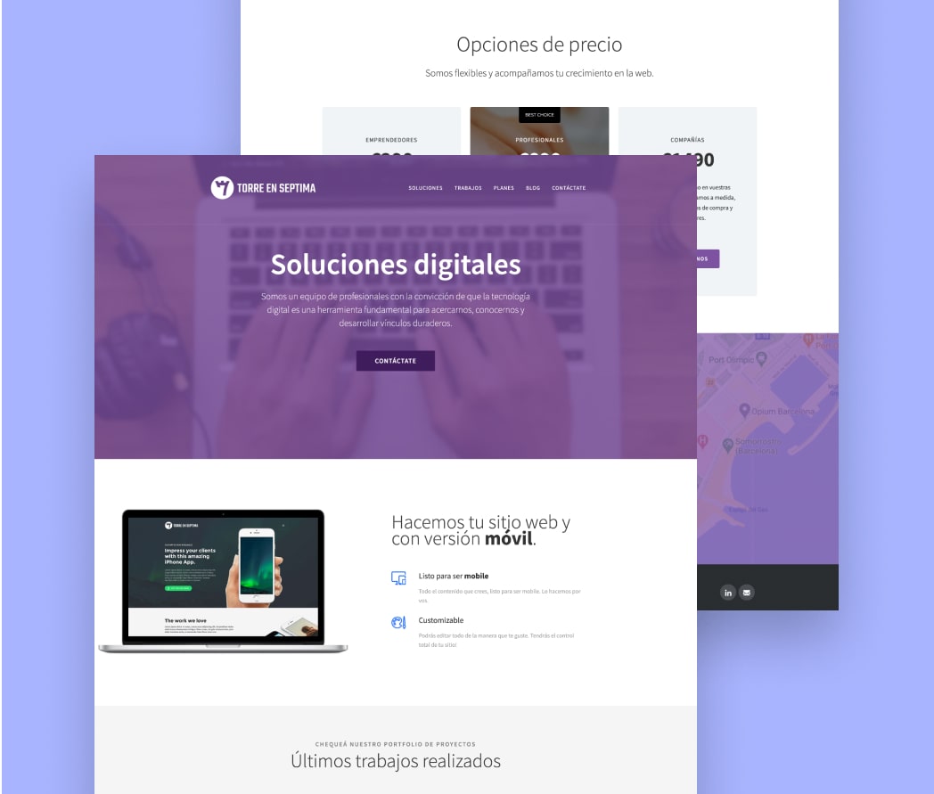 A mockup of a project