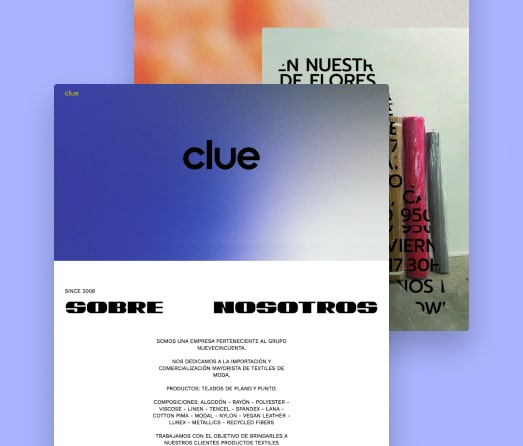 A mockup of a project