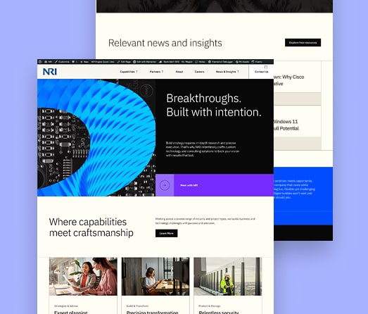 A mockup of a project