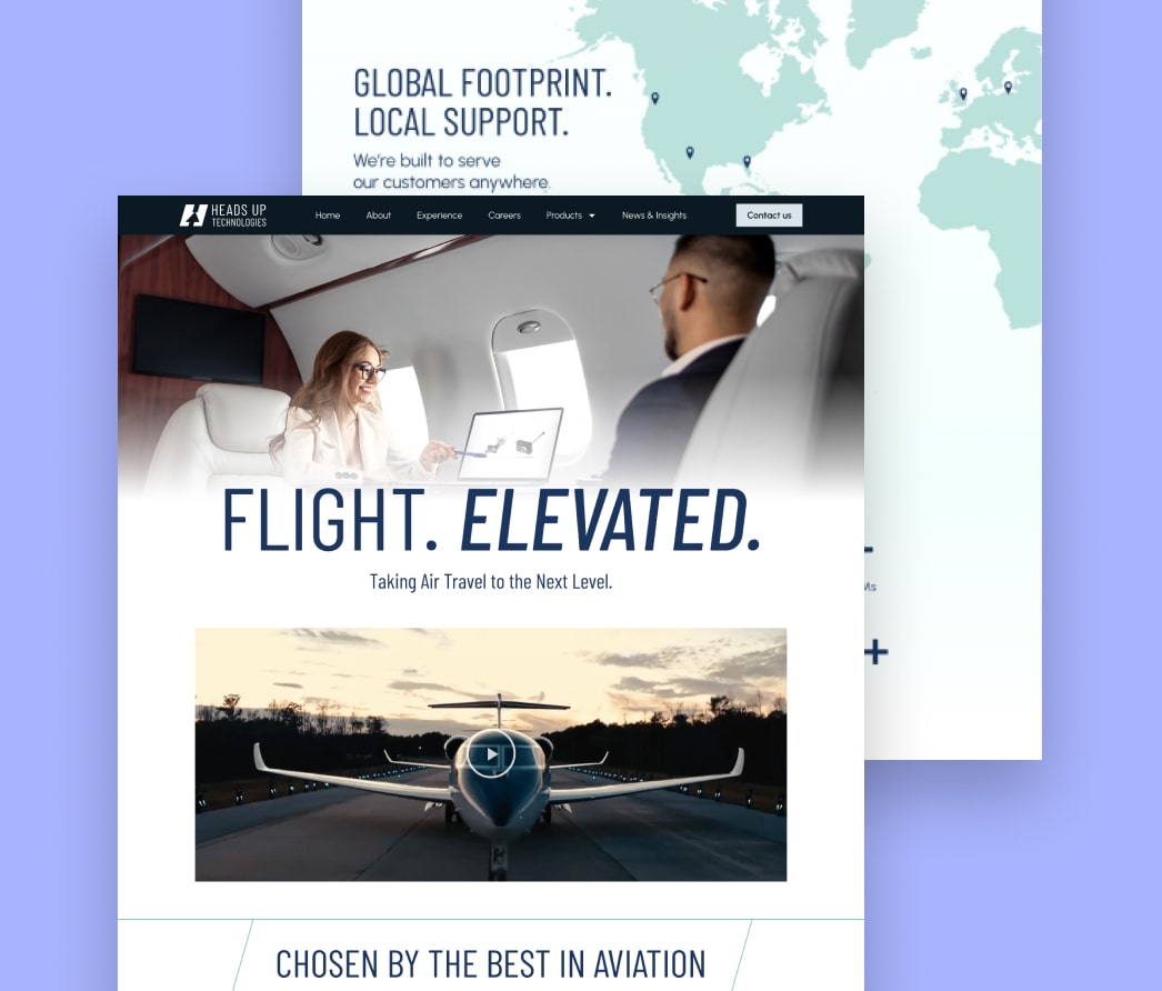 A mockup of a project