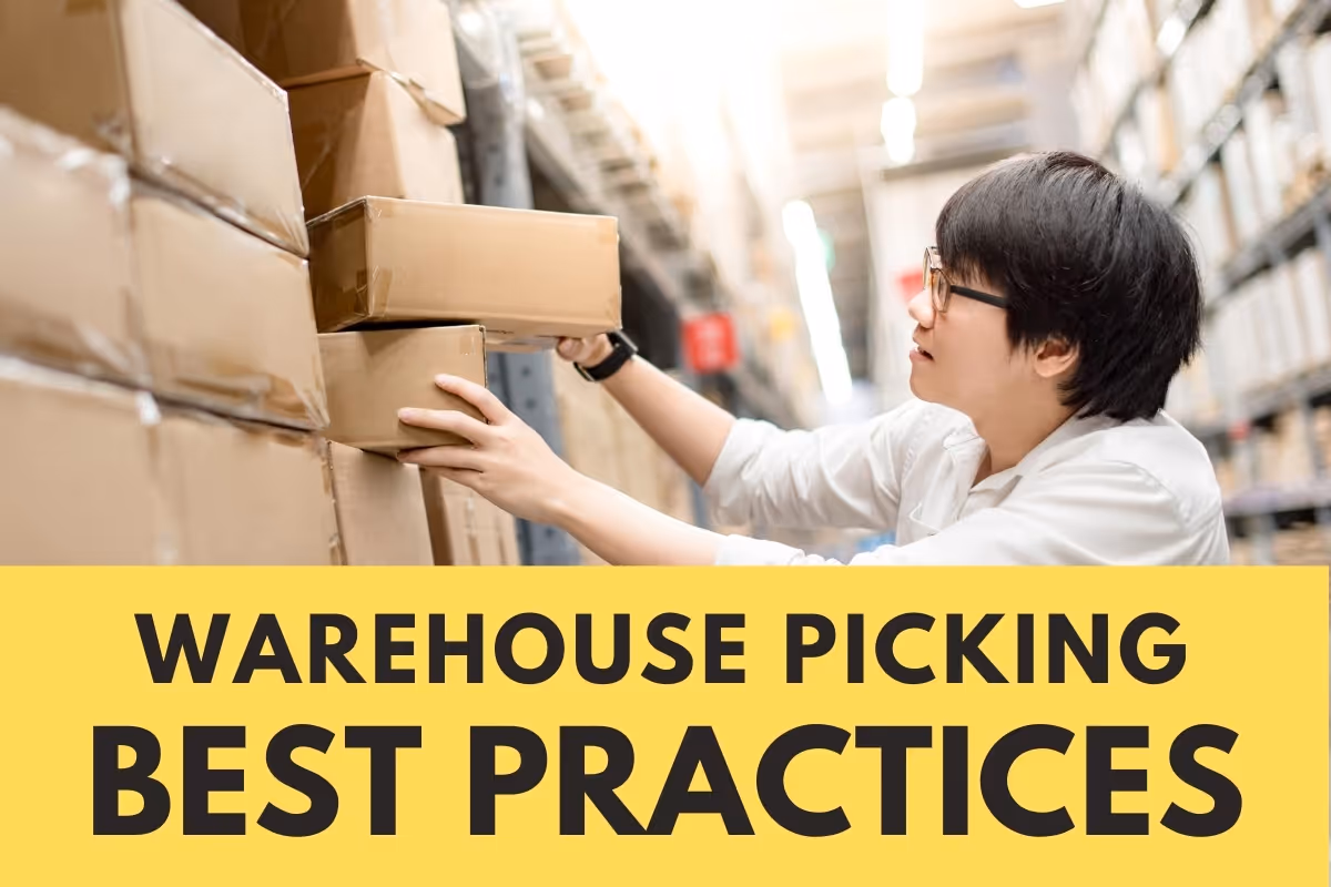 Man picking a box from the warehouse - Warehouse Picking Best Practices