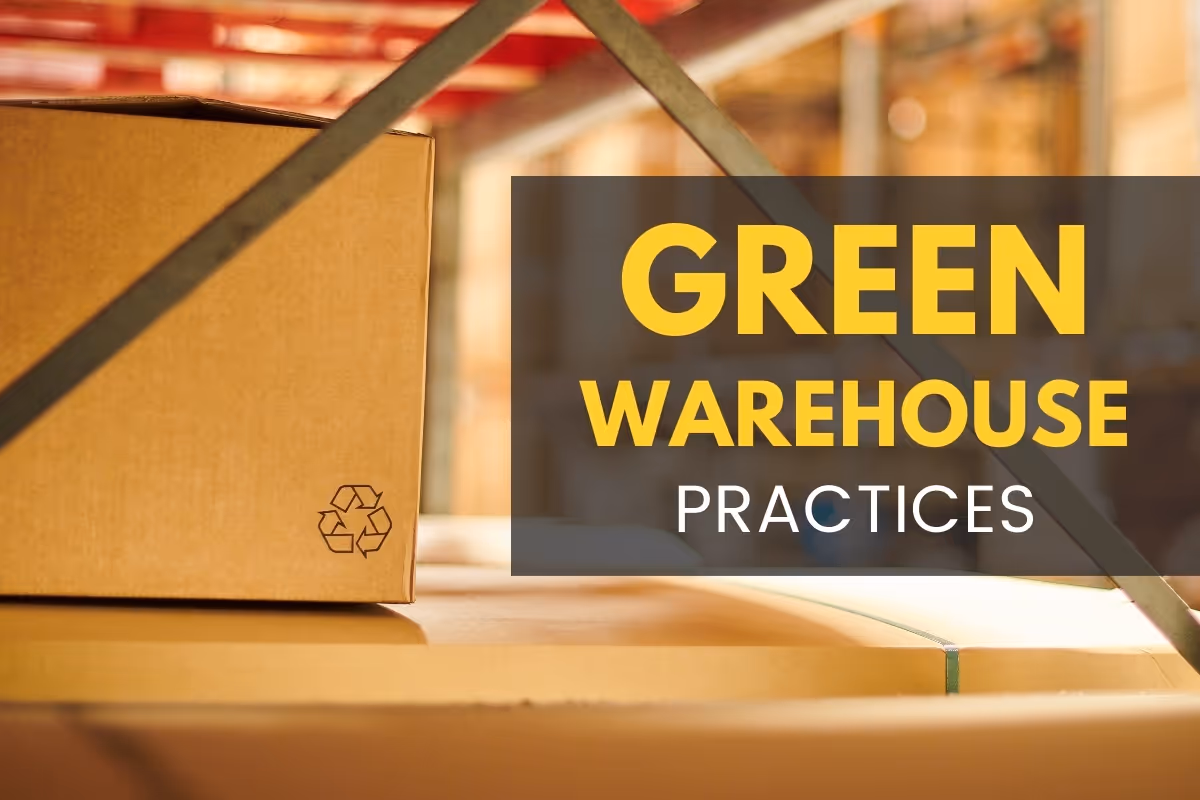 Box with the recycle symbol inside a warehouse - Green Warehouse Practices