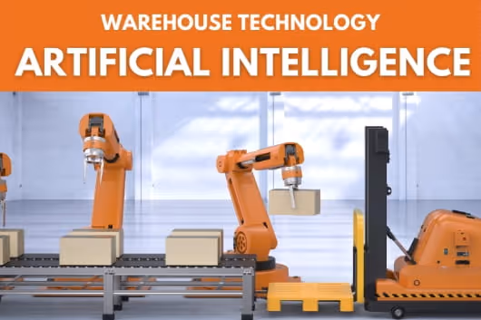 Automated robotic arms used in a warehouse - Warehouse Technology - Artificial Intelligence