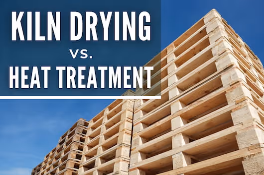 Kiln Drying vs. Heat Treatment - Stack of Wood Pallets