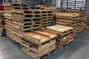 Stack of recycled pallet