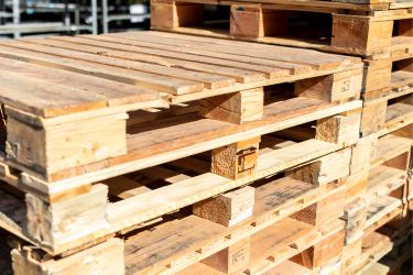 Stack of wooden pallets