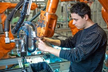 Man fixing a machine