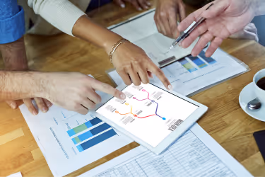 People reviewing a response plan