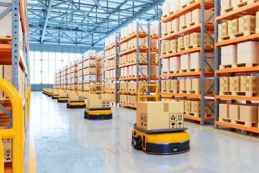 AMR Robots with boxes