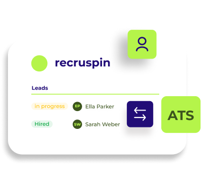 recruspin lead list with ATS transfer